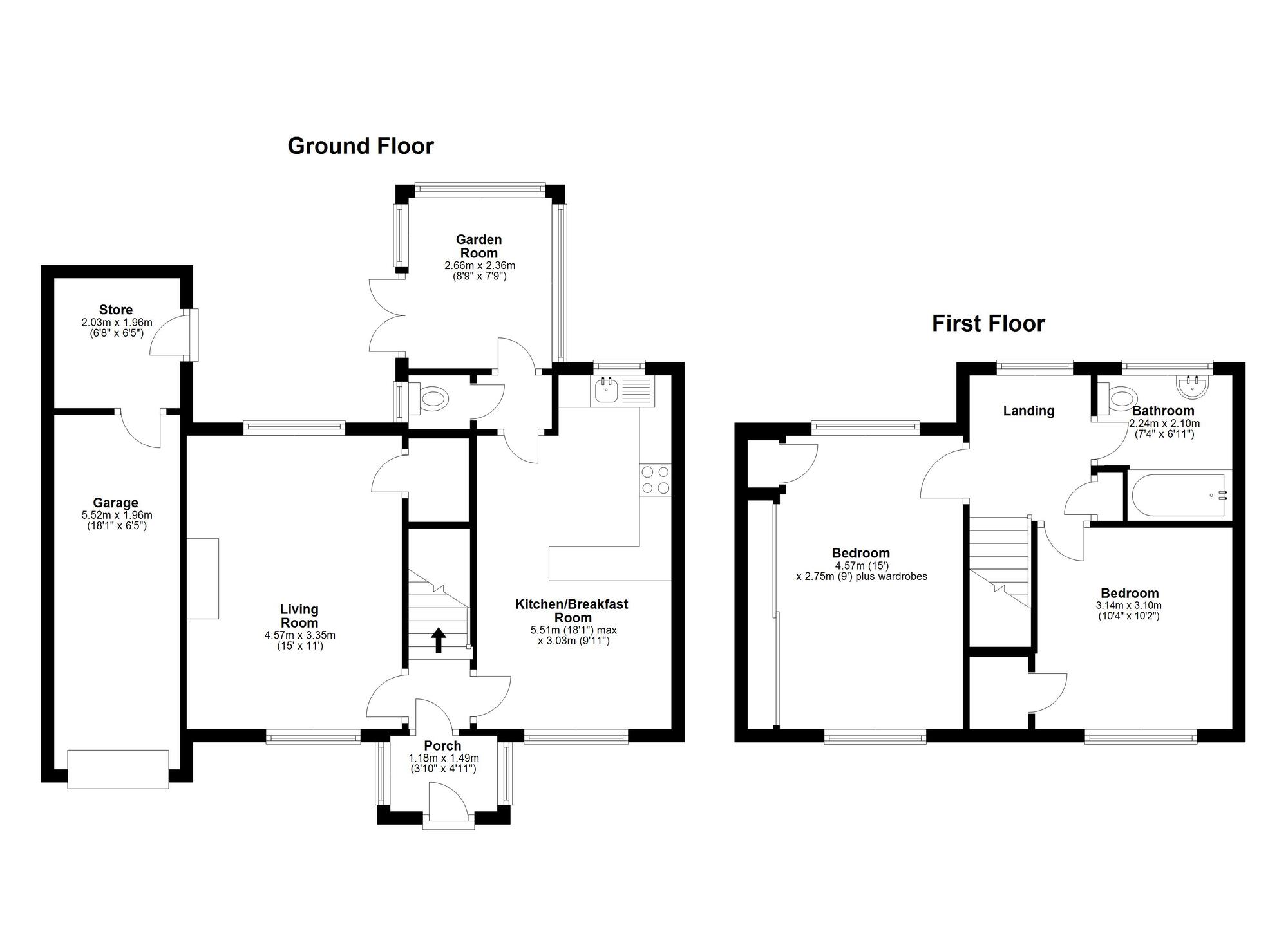 Floorplan of 2 bedroom Semi Detached House for sale, Morris Terrace, Houghton Le Spring, Tyne and Wear, DH5
