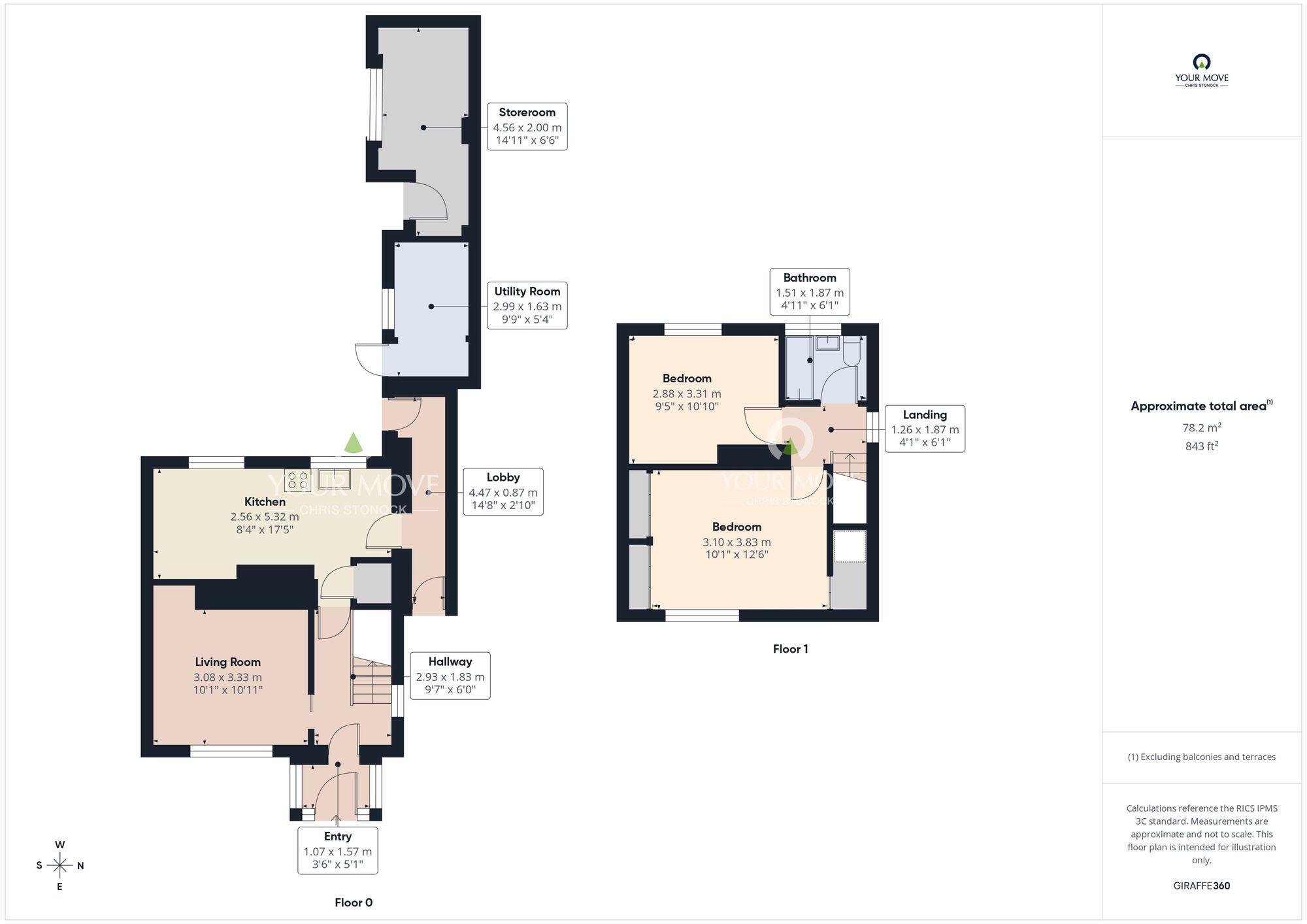 Floorplan of 2 bedroom Semi Detached House for sale, Ullswater Terrace, South Hetton, Durham, DH6