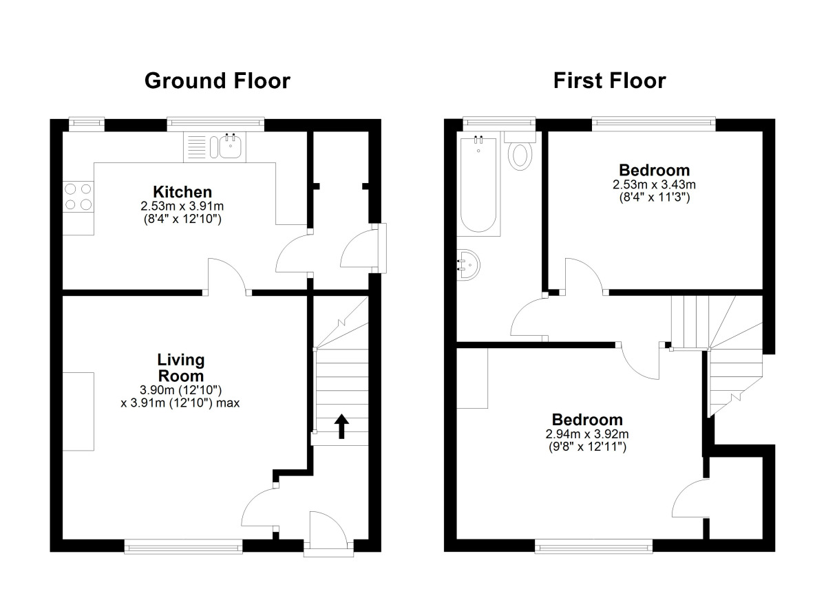 Floorplan of 2 bedroom Semi Detached House for sale, Pontop Street, East Rainton, Tyne and Wear, DH5