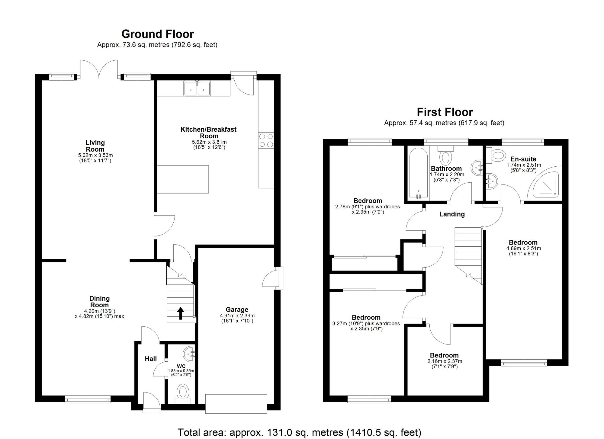Floorplan of 4 bedroom Semi Detached House for sale, Bloomfield Drive, East Rainton, Tyne and Wear, DH5