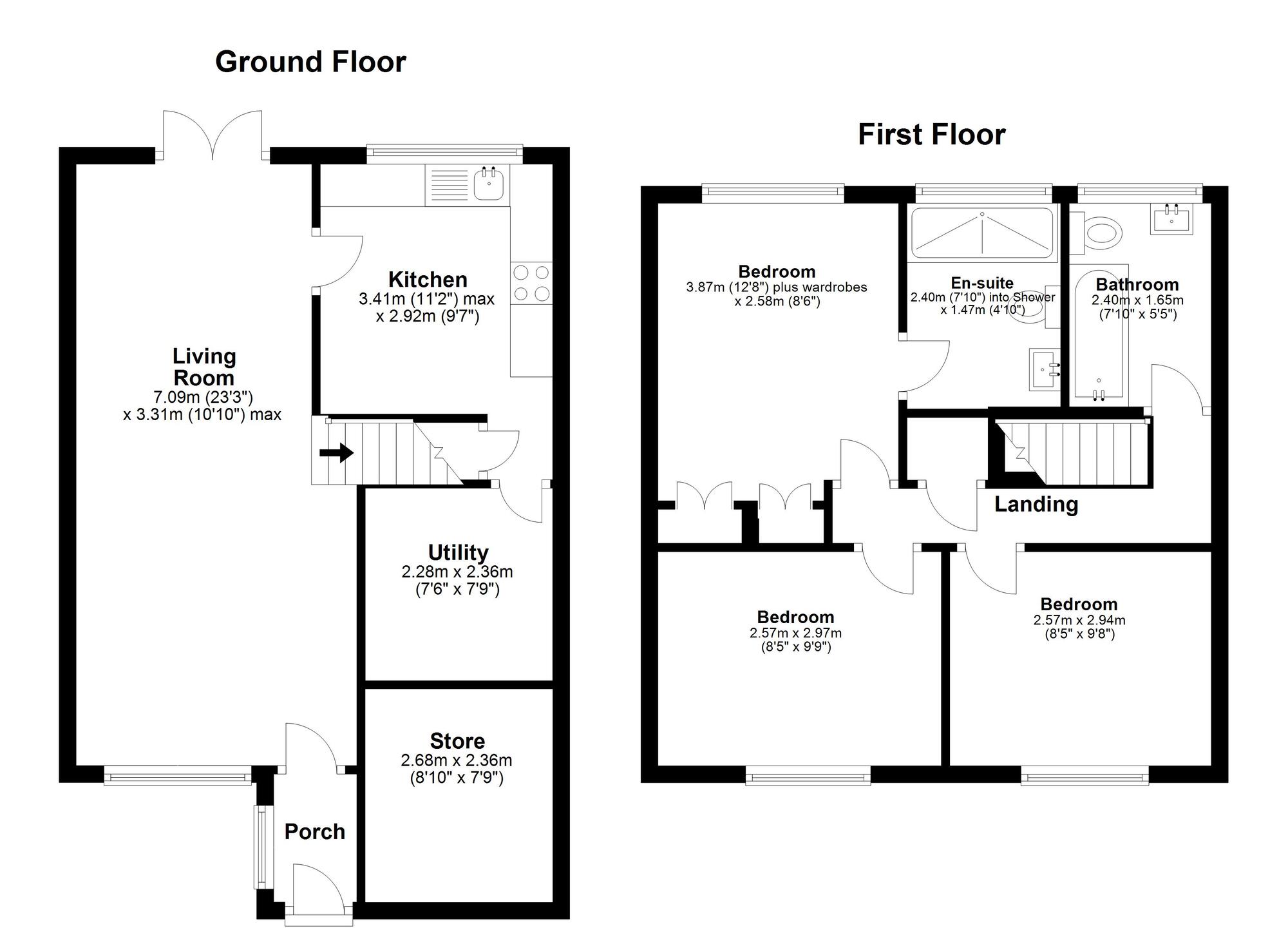 Floorplan of 3 bedroom Semi Detached House for sale, Longlands Drive, Houghton Le Spring, Tyne and Wear, DH5
