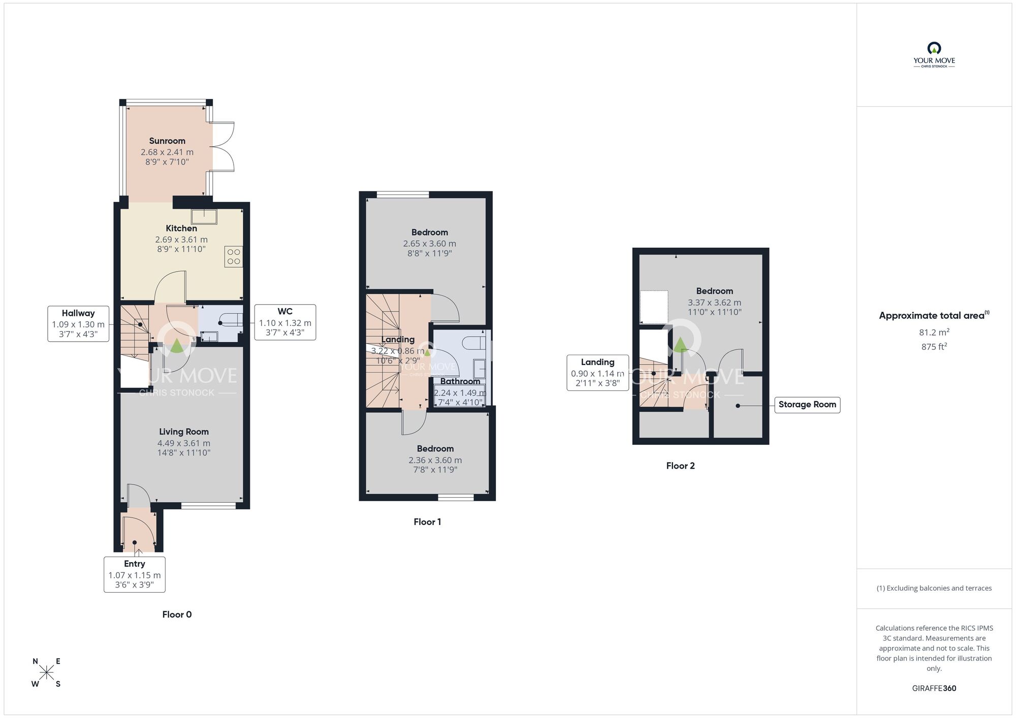 Floorplan of 3 bedroom Semi Detached House for sale, Barnwell View, Herrington Burn, Tyne and Wear, DH4