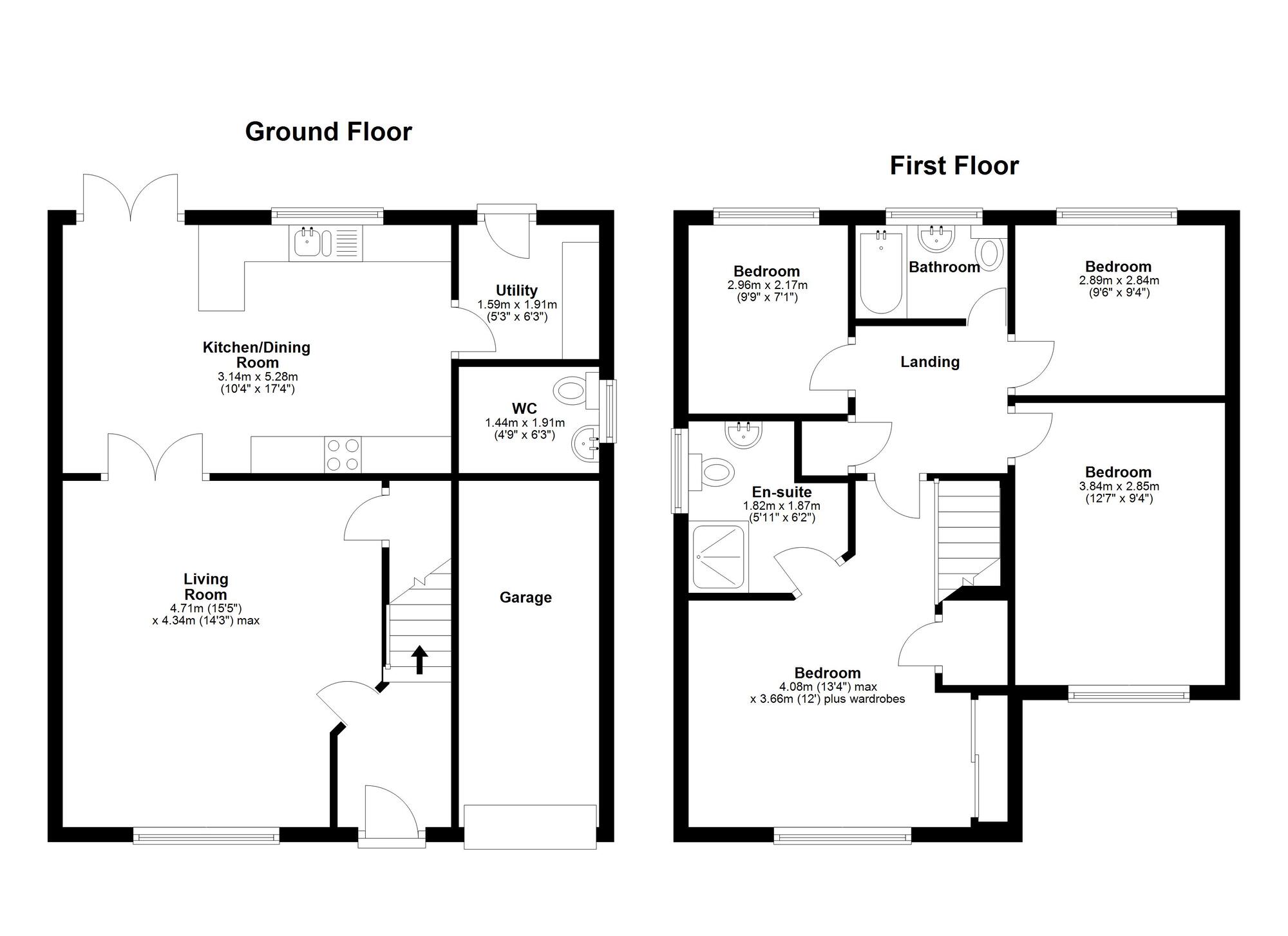 Floorplan of 4 bedroom Detached House for sale, Montanna Close, Houghton Le Spring, Tyne and Wear, DH4