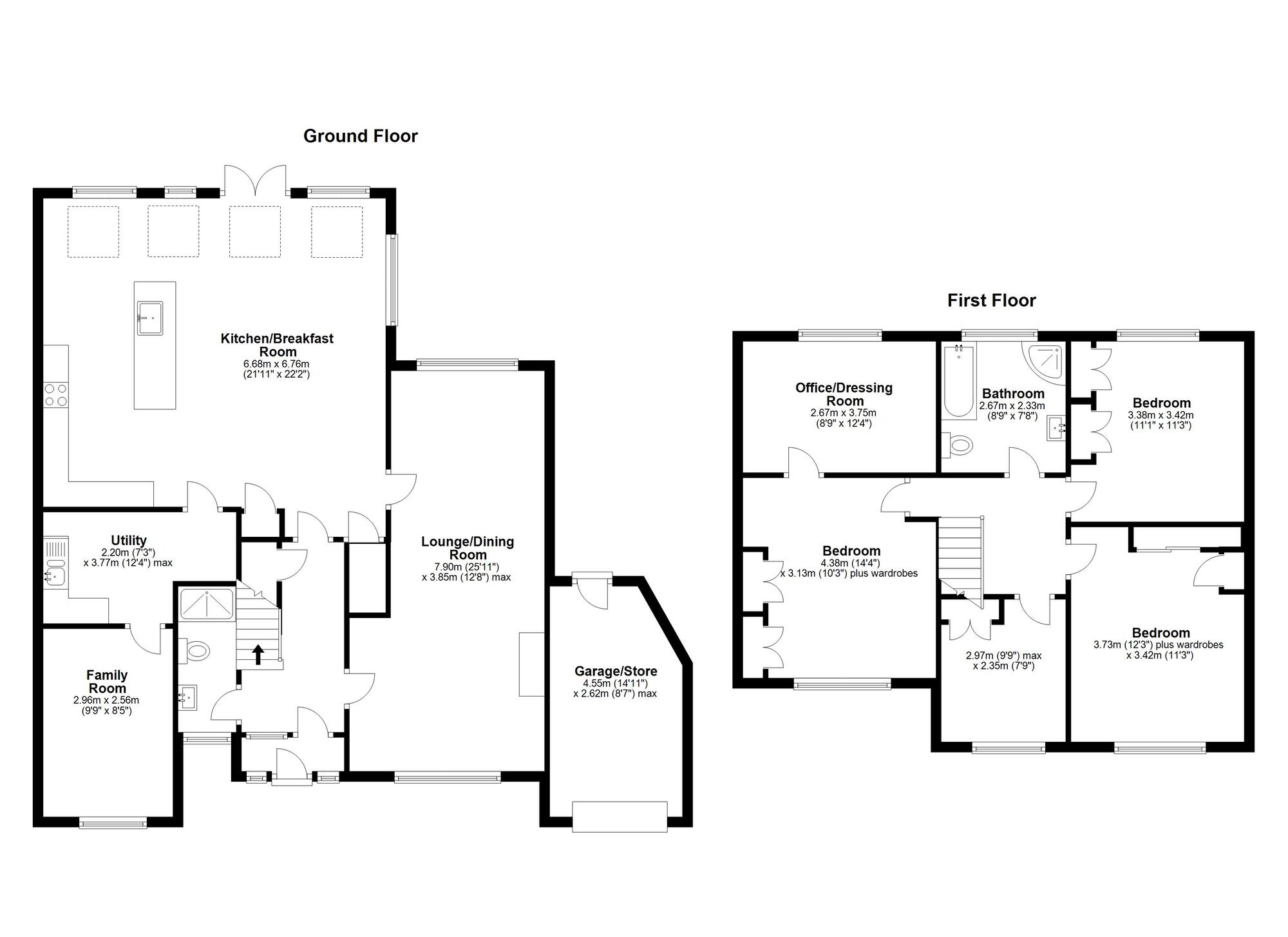 Floorplan of 4 bedroom Detached House for sale, Ellesmere, Houghton Le Spring, Durham, DH4