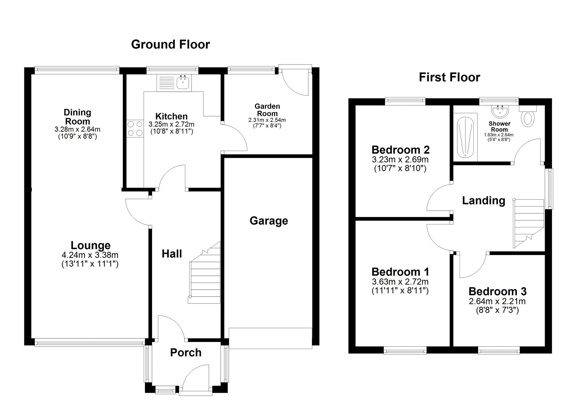 Floorplan of 3 bedroom Semi Detached House for sale, Vicarage Close, Sunderland, Tyne and Wear, SR3