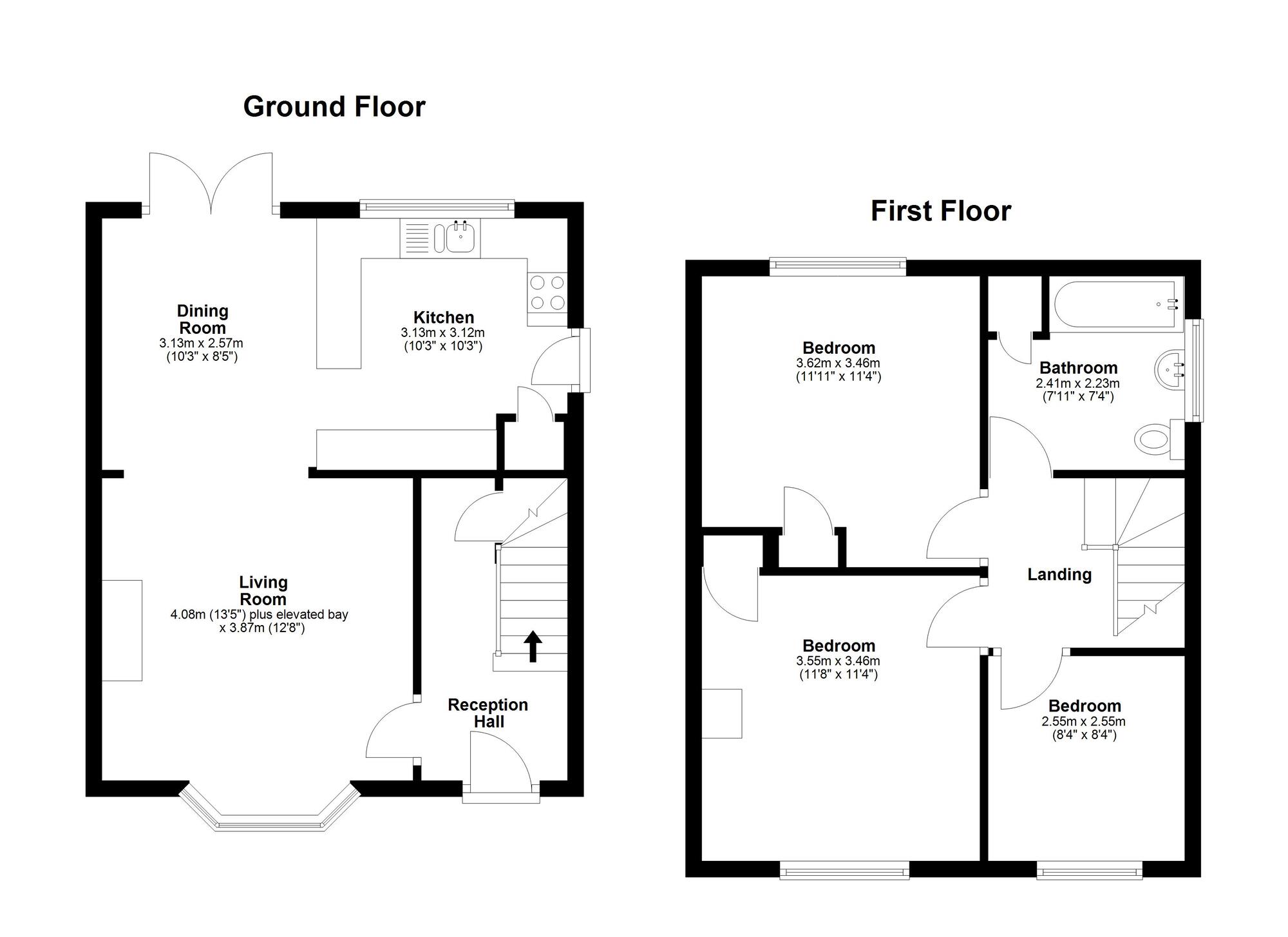 Floorplan of 3 bedroom Semi Detached House for sale, Grange Avenue, Houghton Le Spring, Tyne and Wear, DH4