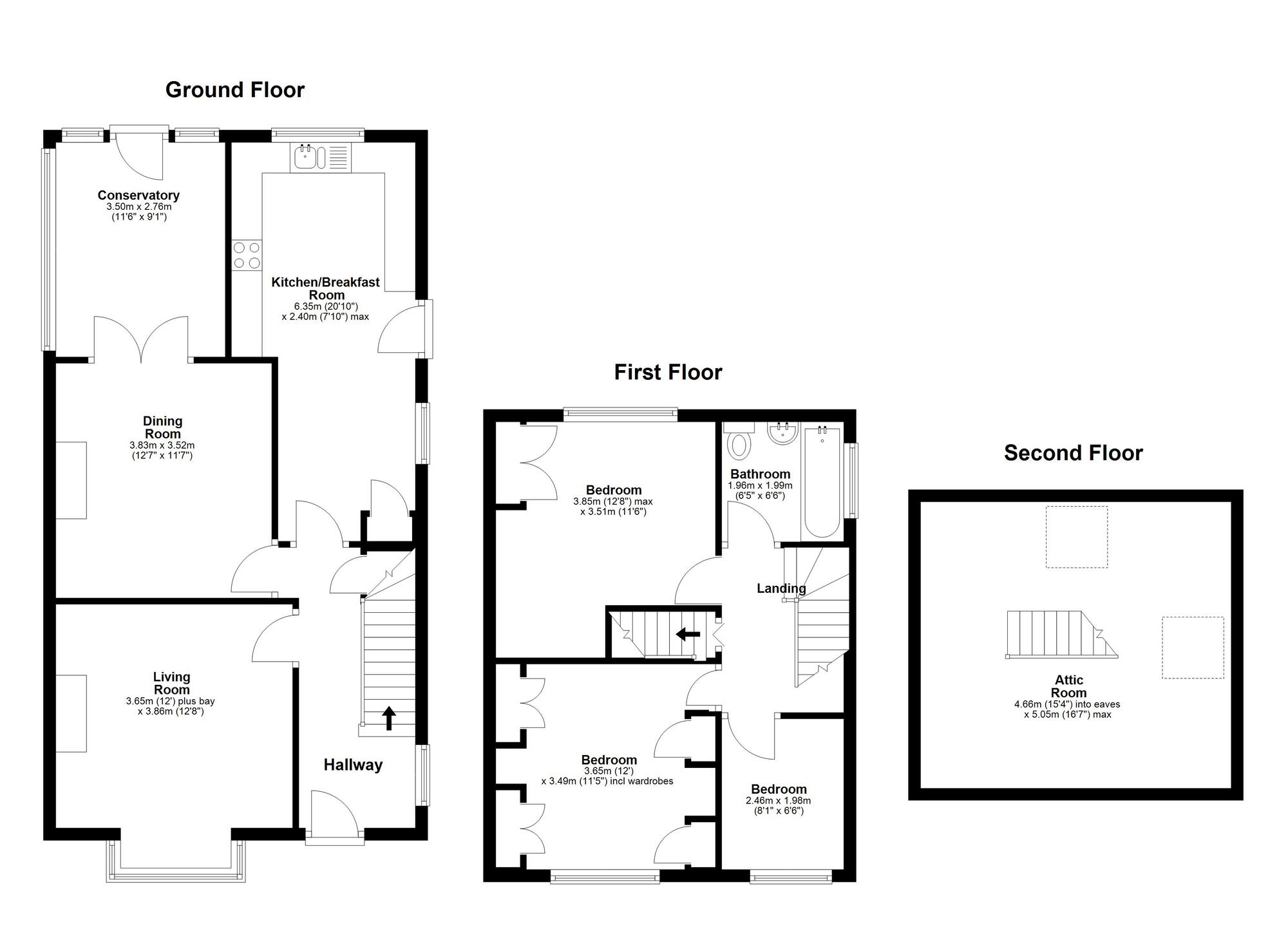 Floorplan of 3 bedroom Semi Detached House for sale, Hindsons Crescent North, Houghton Le Spring, Tyne and Wear, DH4