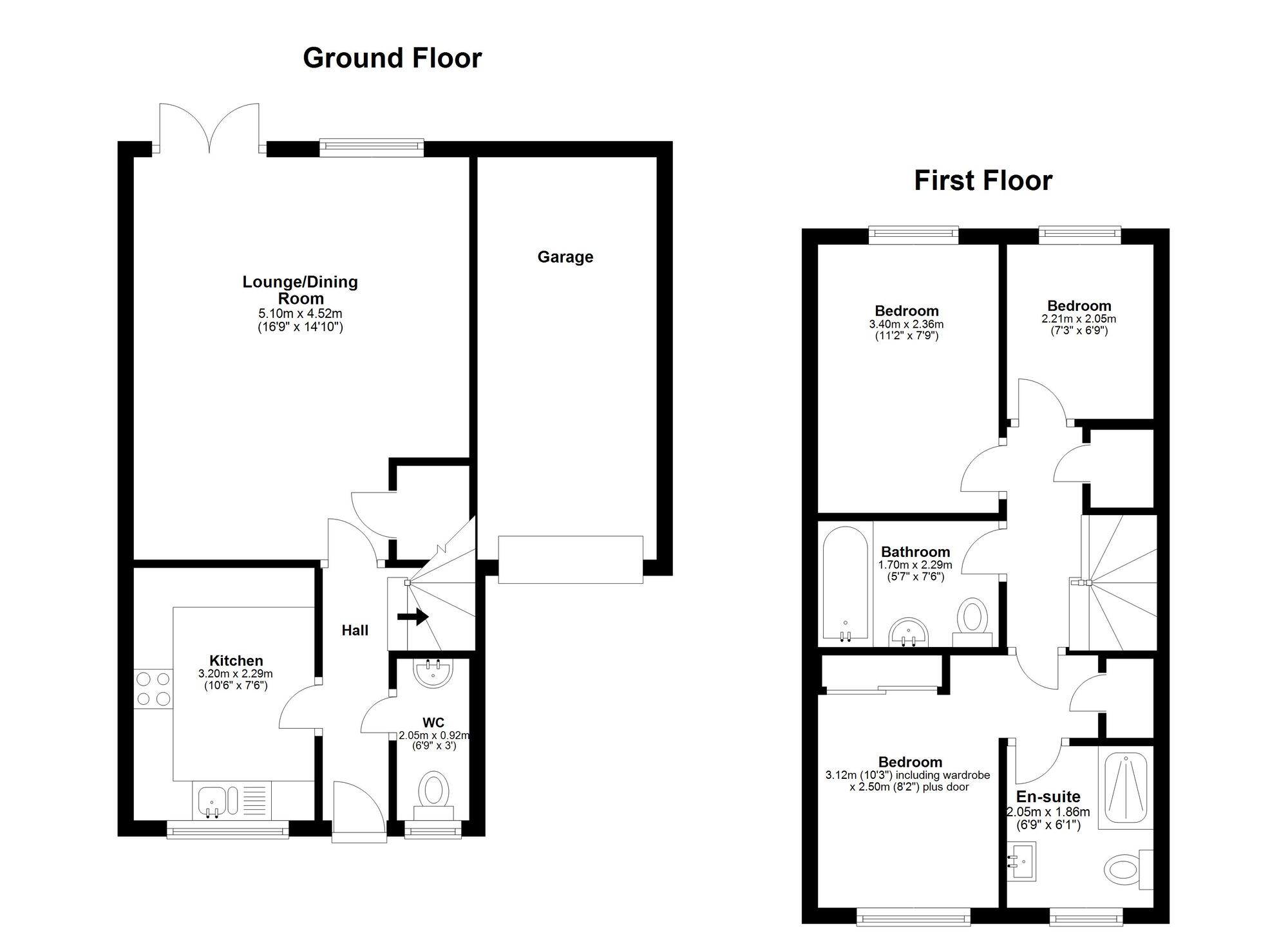 Floorplan of 3 bedroom Semi Detached House for sale, Aberford Drive, Houghton Le Spring, Tyne and Wear, DH4