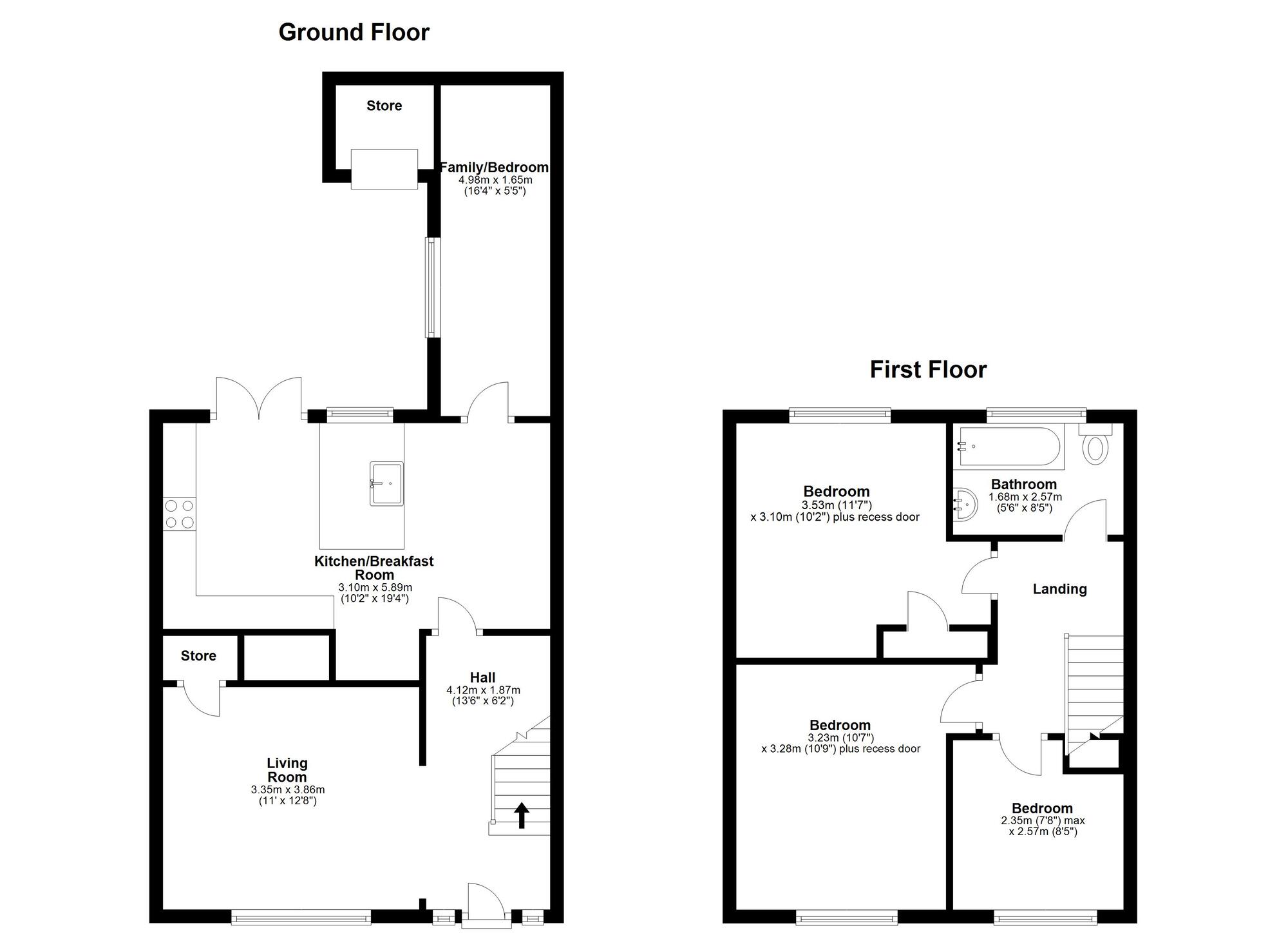 Floorplan of 3 bedroom Mid Terrace House for sale, Medwyn Close, Houghton Le Spring, Durham, DH4