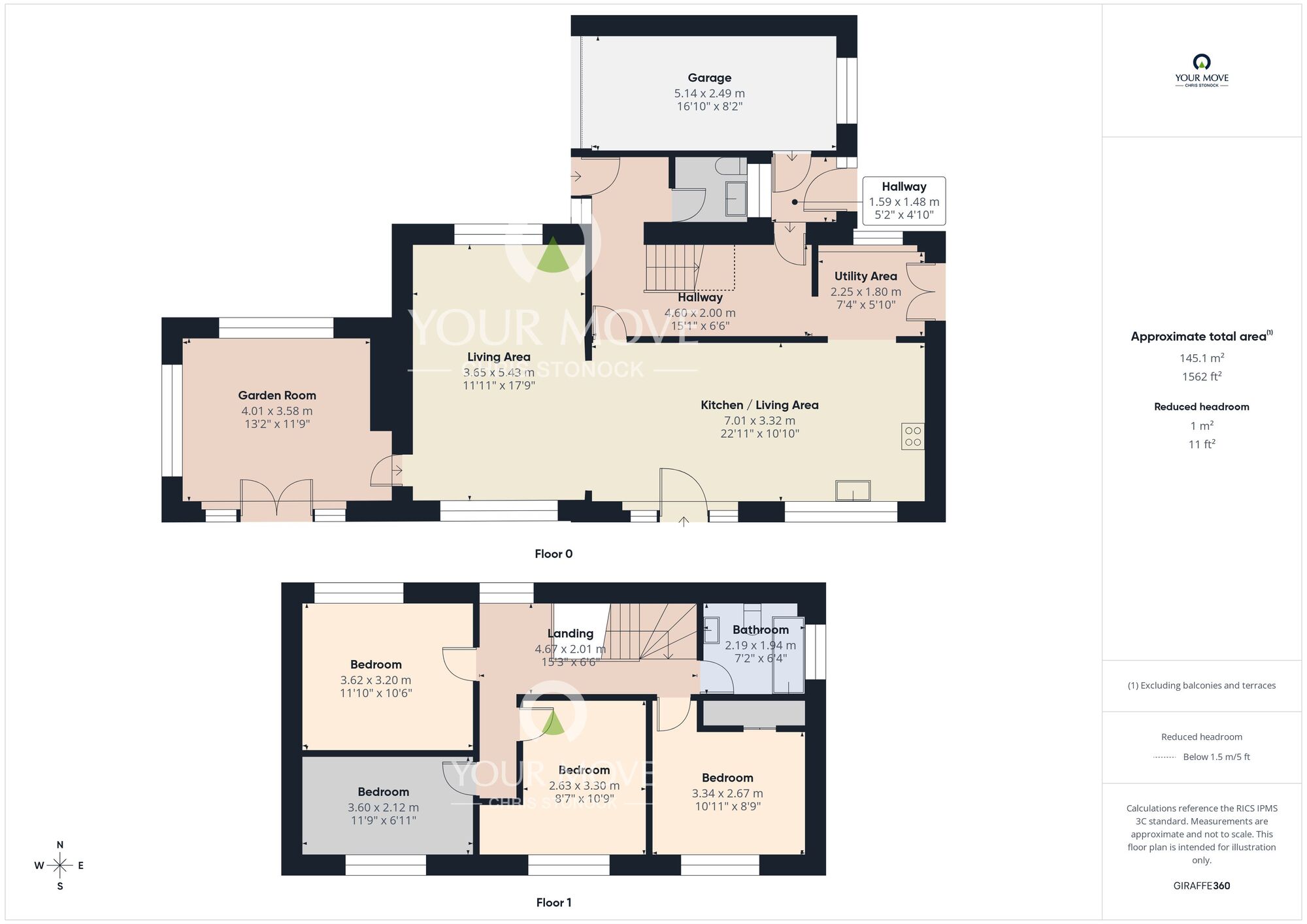 Floorplan of 4 bedroom Detached House for sale, Warwick Drive, Houghton Le Spring, Tyne and Wear, DH5