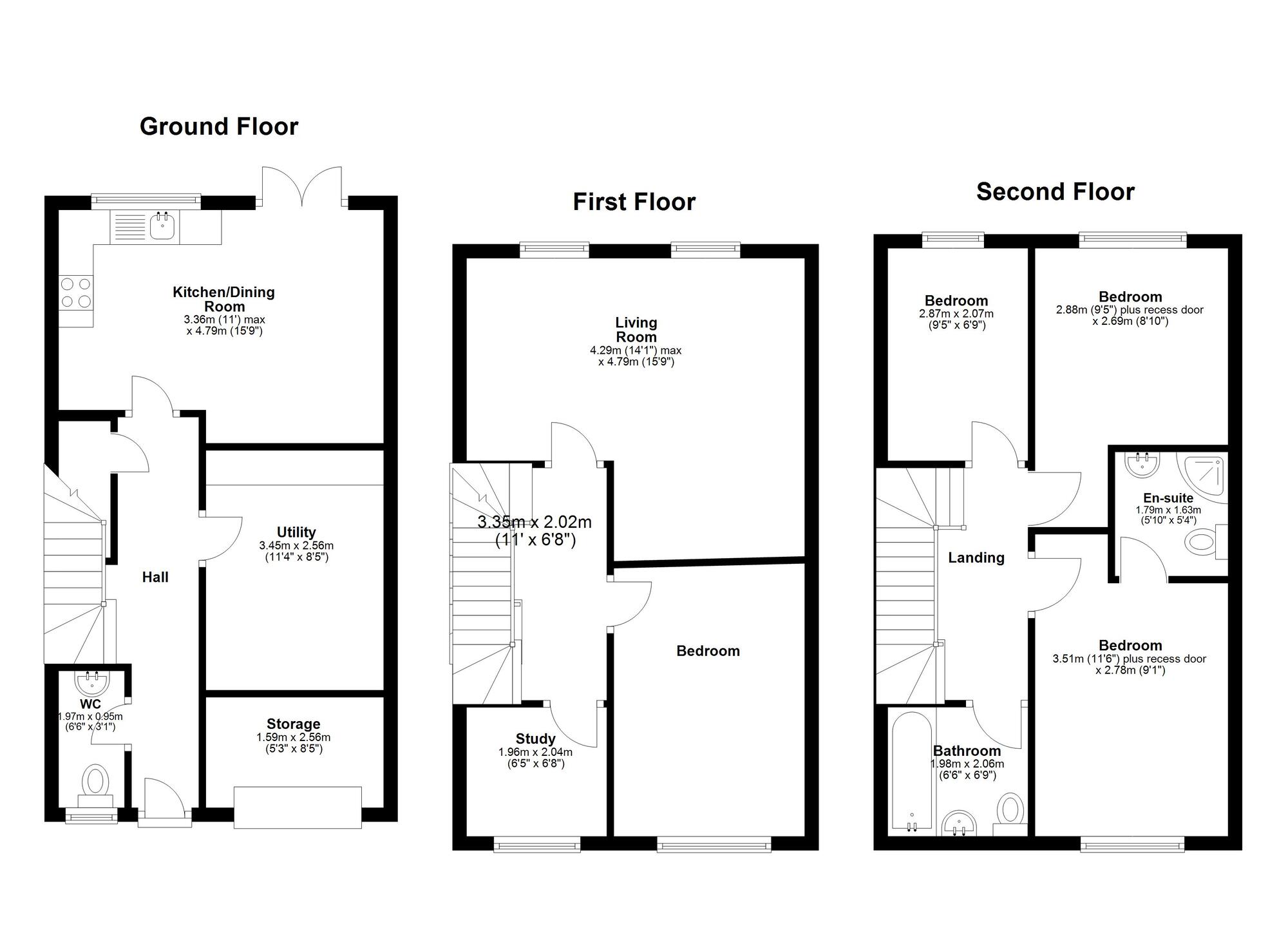Floorplan of 4 bedroom End Terrace House for sale, Barnwell View, Herrington Burn, Tyne and Wear, DH4