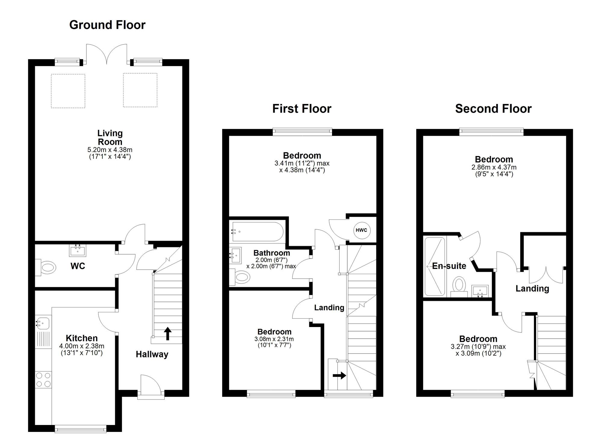 Floorplan of 4 bedroom Semi Detached House for sale, Whitworth Park Drive, Houghton Le Spring, Tyne and Wear, DH4