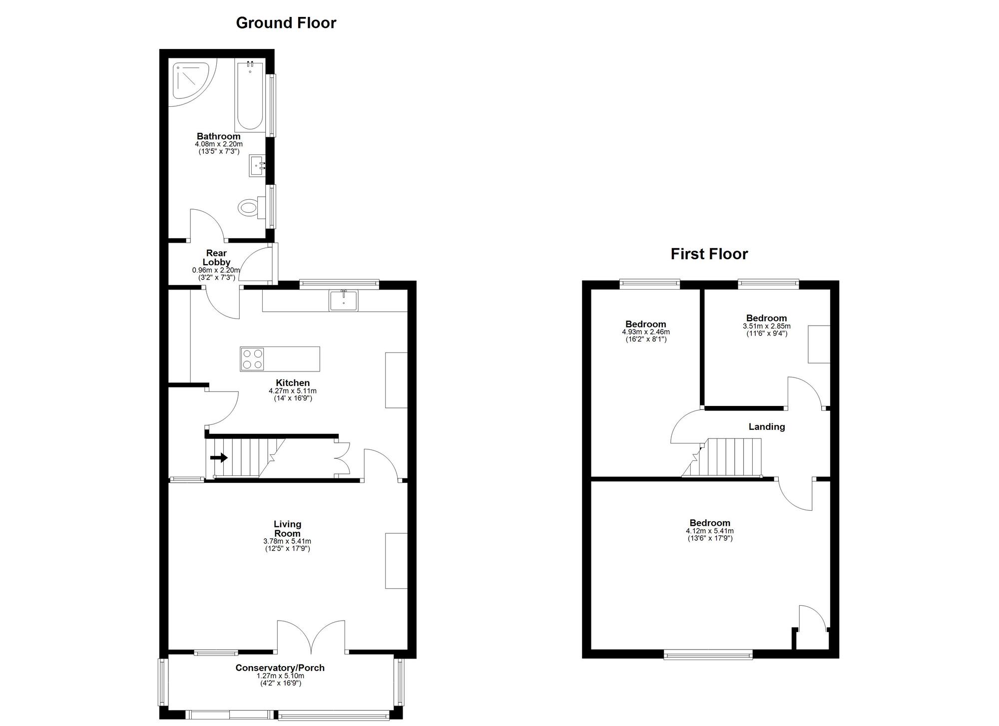 Floorplan of 3 bedroom Mid Terrace House for sale, Office Row, Houghton Le Spring, Tyne and Wear, DH4