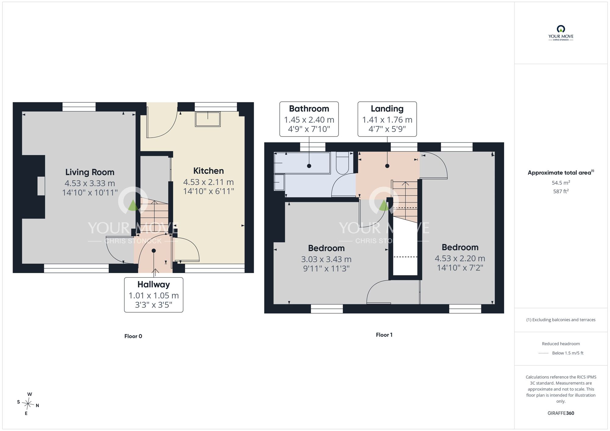 Floorplan of 2 bedroom Mid Terrace House for sale, Iris Terrace, Houghton Le Spring, Durham, DH4