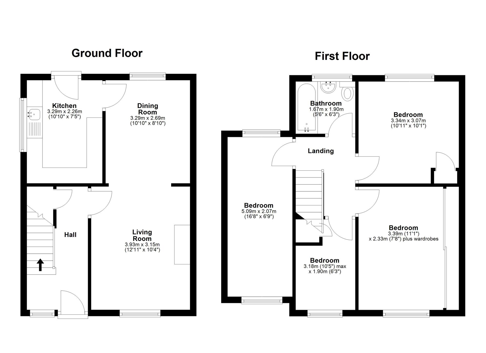Floorplan of 3 bedroom Semi Detached House for sale, Willow Road, Houghton Le Spring, Tyne and Wear, DH4