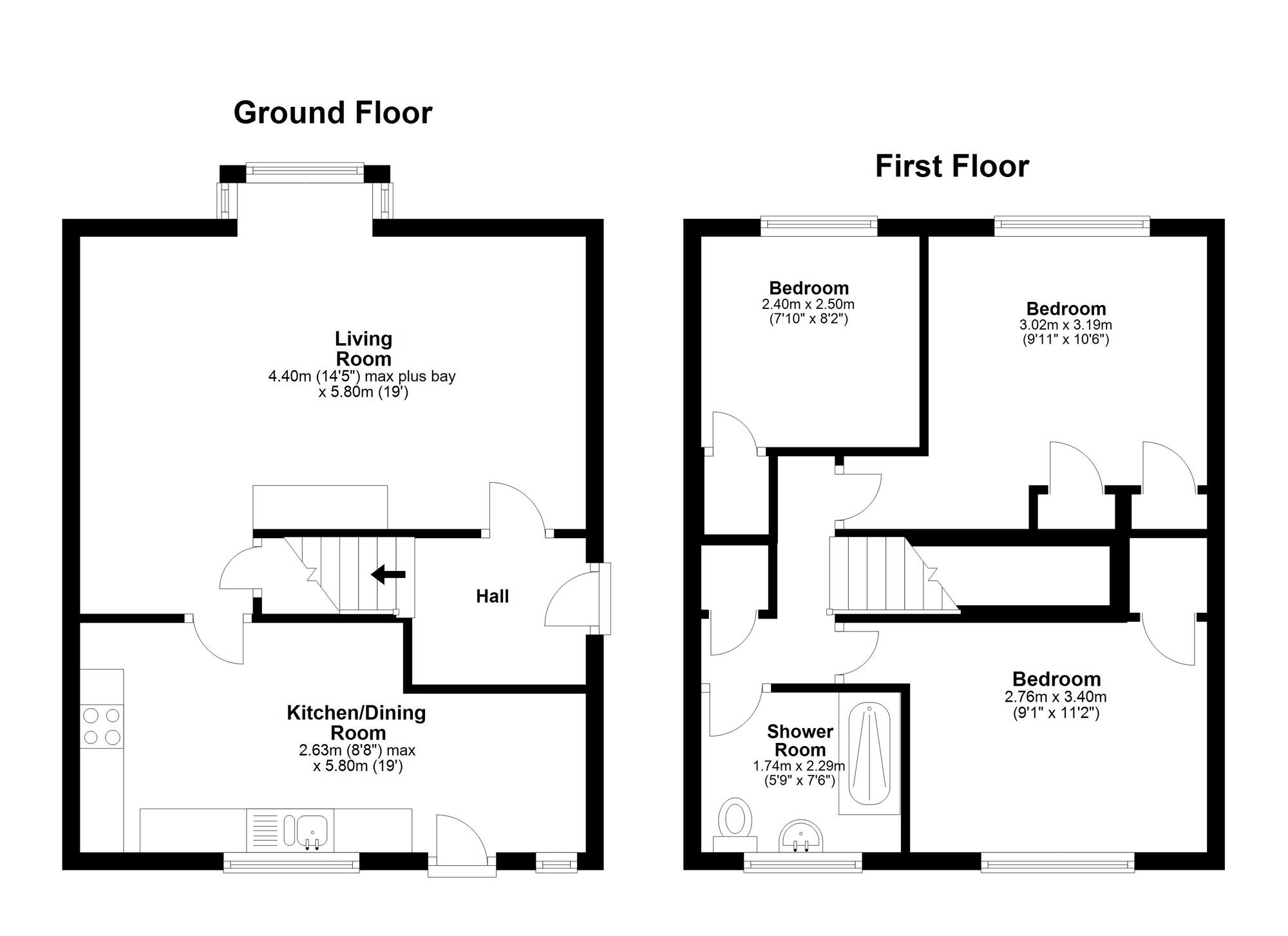 Floorplan of 3 bedroom Semi Detached House for sale, Leyburn Grove, Houghton Le Spring, Tyne and Wear, DH4
