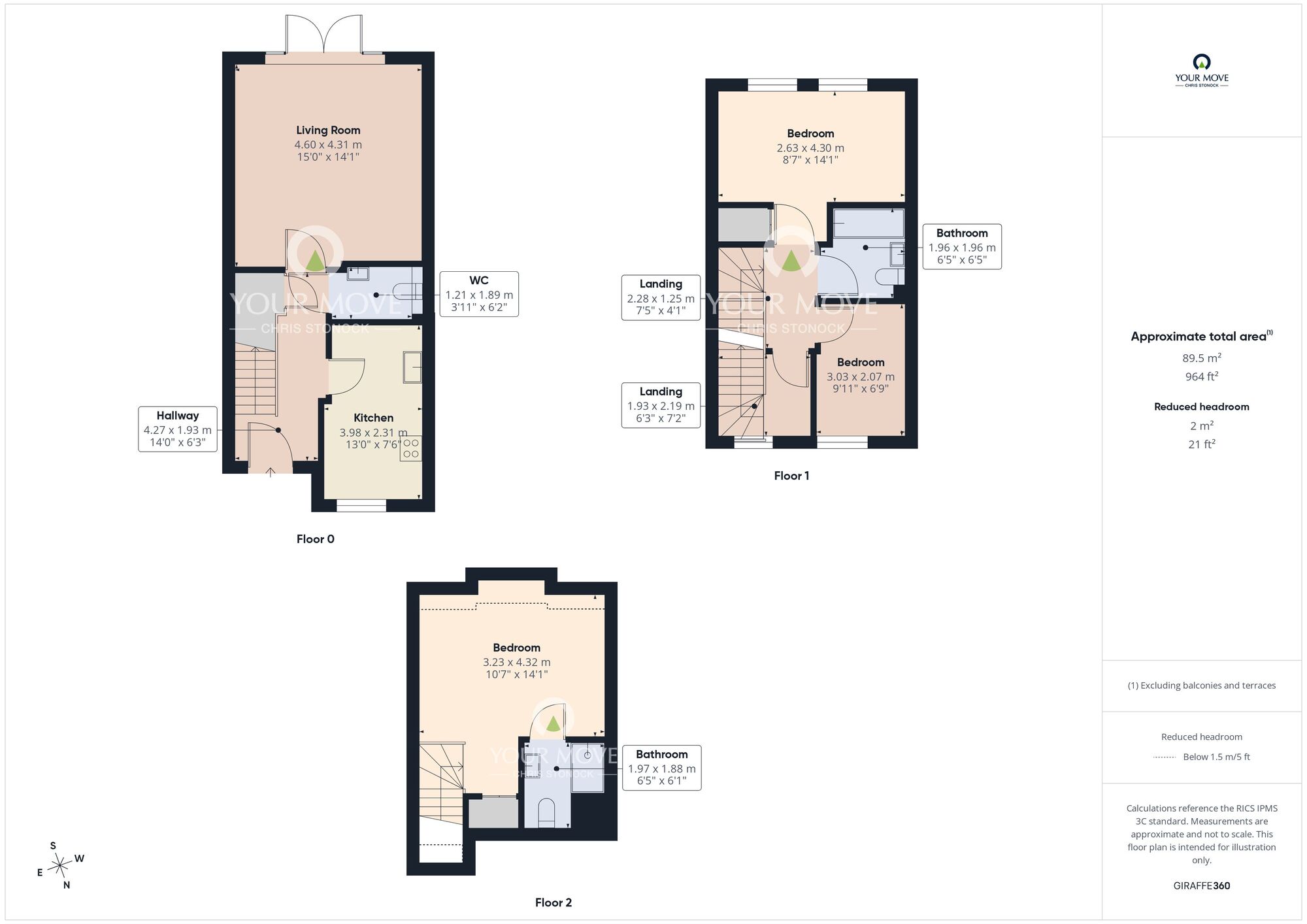 Floorplan of 3 bedroom Semi Detached House to rent, Hedley Close, Houghton Le Spring, Tyne and Wear, DH4