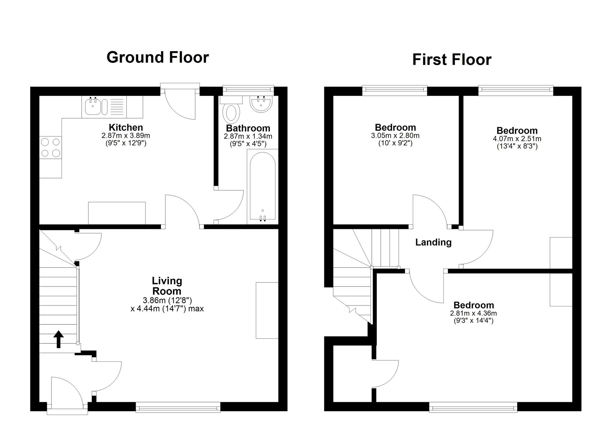 Floorplan of 3 bedroom Mid Terrace House for sale, Springwell Terrace, Hetton-le-Hole, Tyne and Wear, DH5