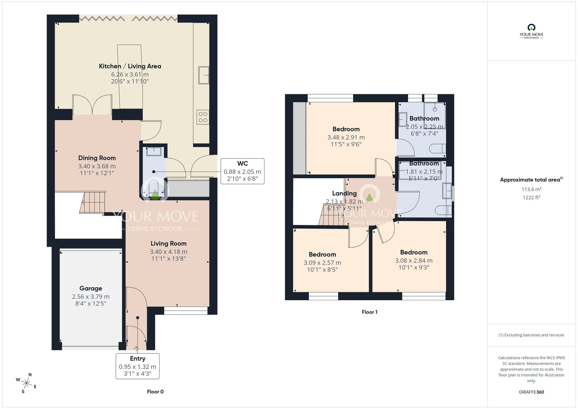 Floorplan of 3 bedroom Detached House for sale, Grousemoor, Haswell, Durham, DH6