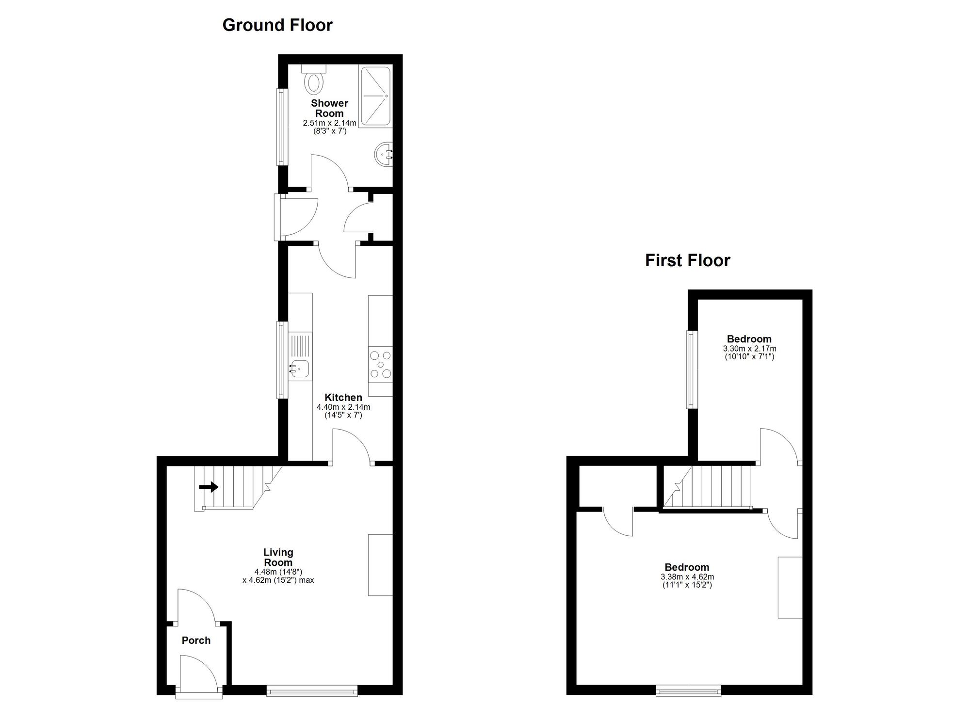 Floorplan of 2 bedroom Mid Terrace House for sale, Chester Street, Houghton Le Spring, Tyne and Wear, DH4