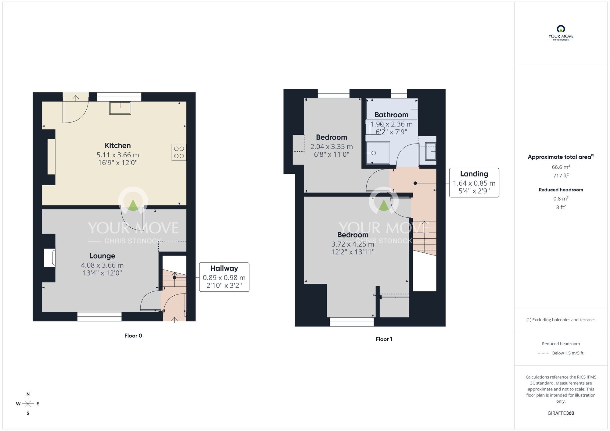 Floorplan of 2 bedroom Mid Terrace House to rent, Hetton-le-Hole, Houghton Le Spring, Tyne and Wear, DH5