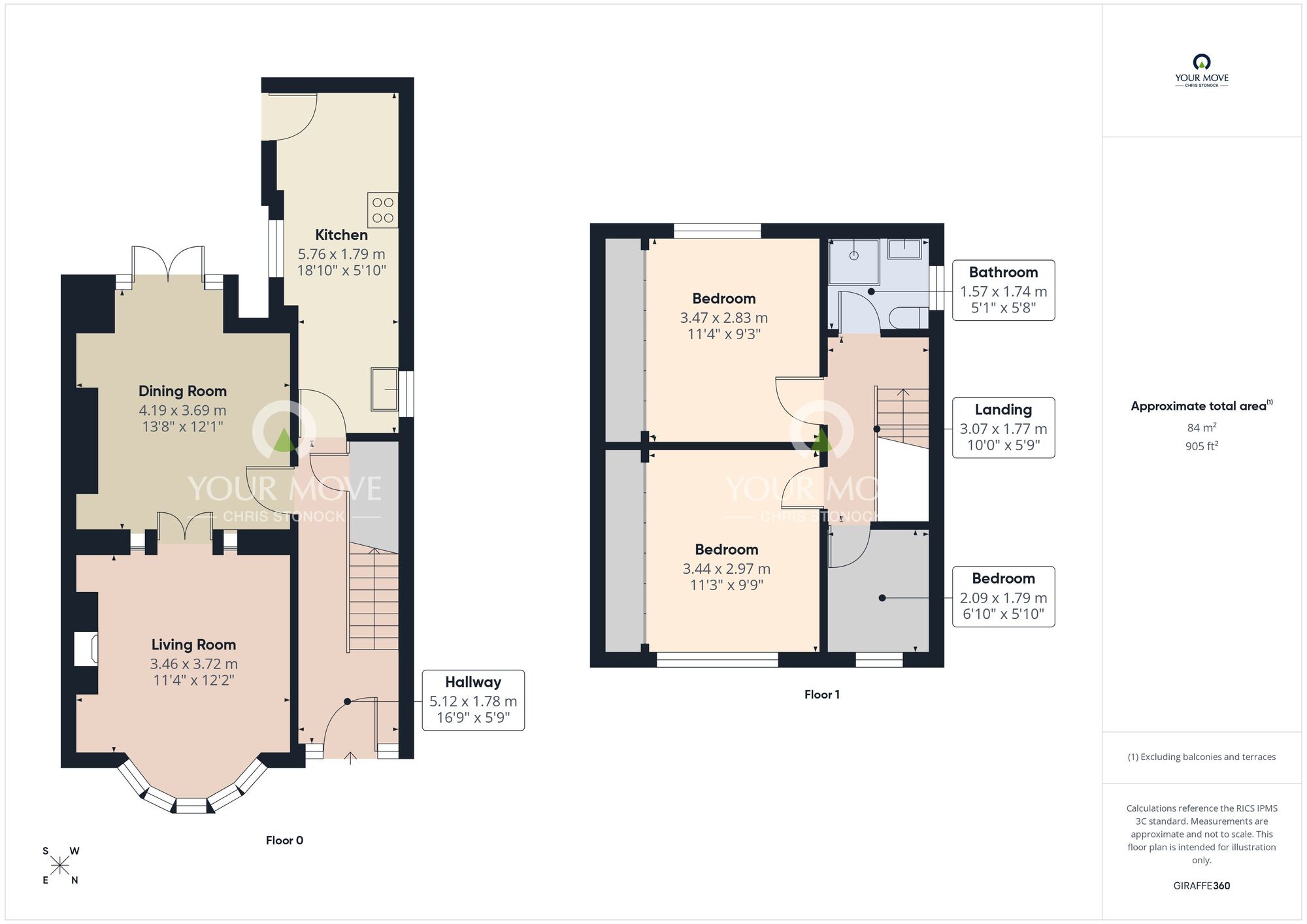 Floorplan of 3 bedroom Semi Detached House for sale, Shotton Road, Horden, Durham, SR8