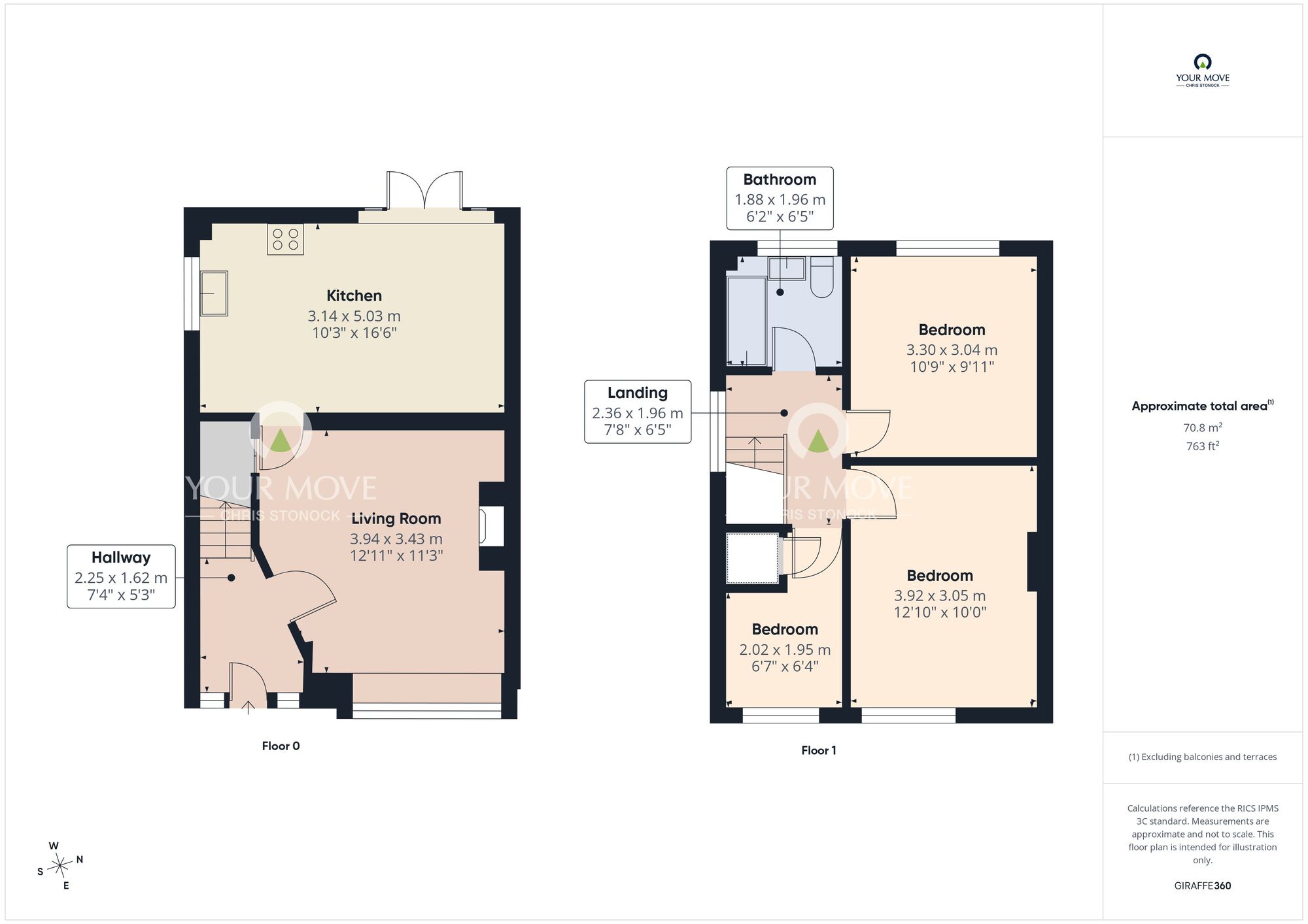 Floorplan of 3 bedroom Semi Detached House for sale, Wood Lea, Houghton Le Spring, Tyne and Wear, DH5