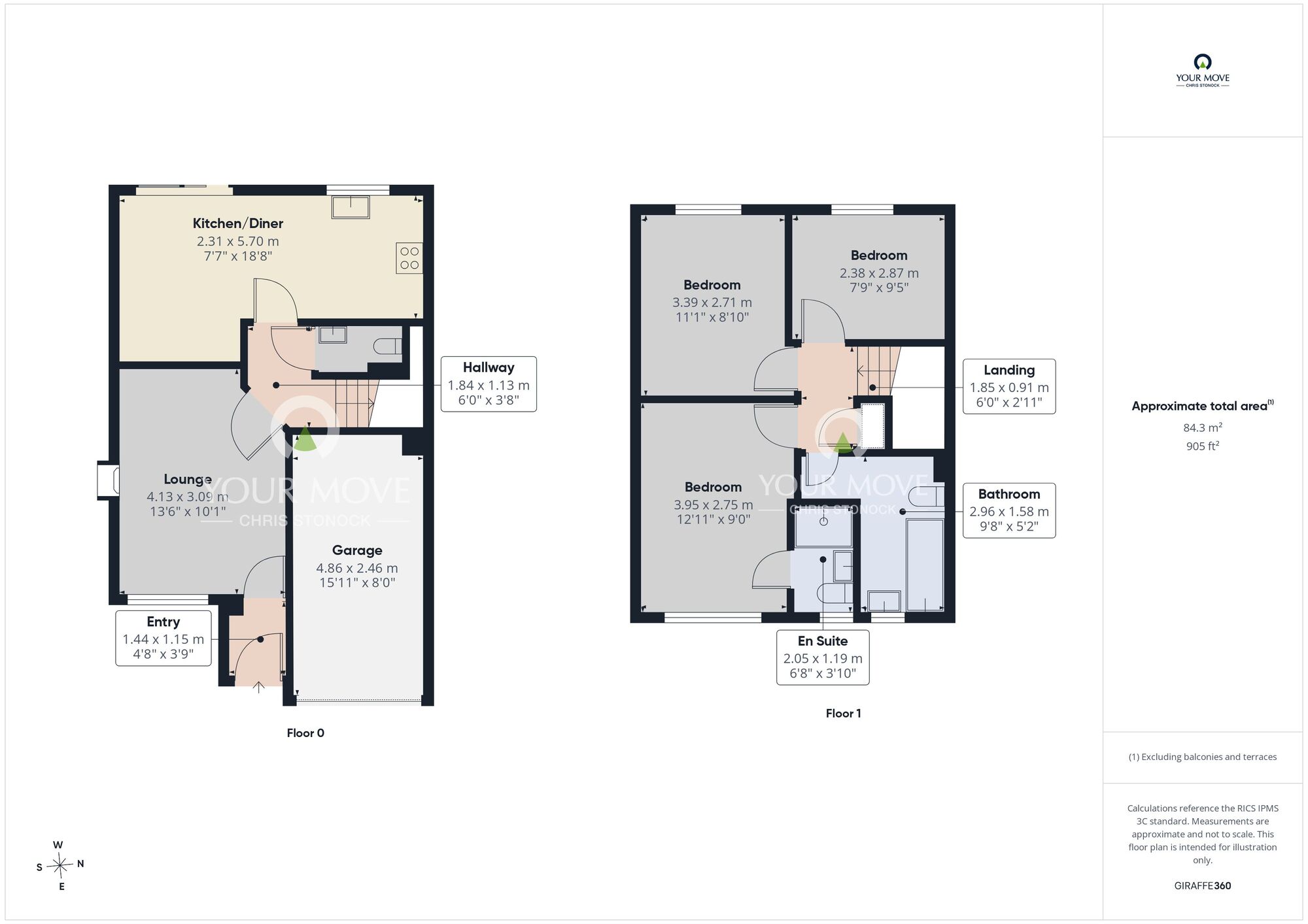 Floorplan of 3 bedroom Semi Detached House for sale, Fairfield, Houghton Le Spring, Tyne and Wear, DH4