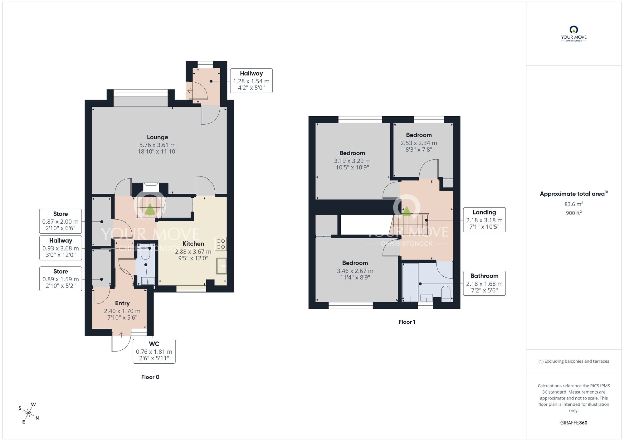Floorplan of 3 bedroom Mid Terrace House for sale, St. Michaels, Houghton Le Spring, Tyne and Wear, DH4