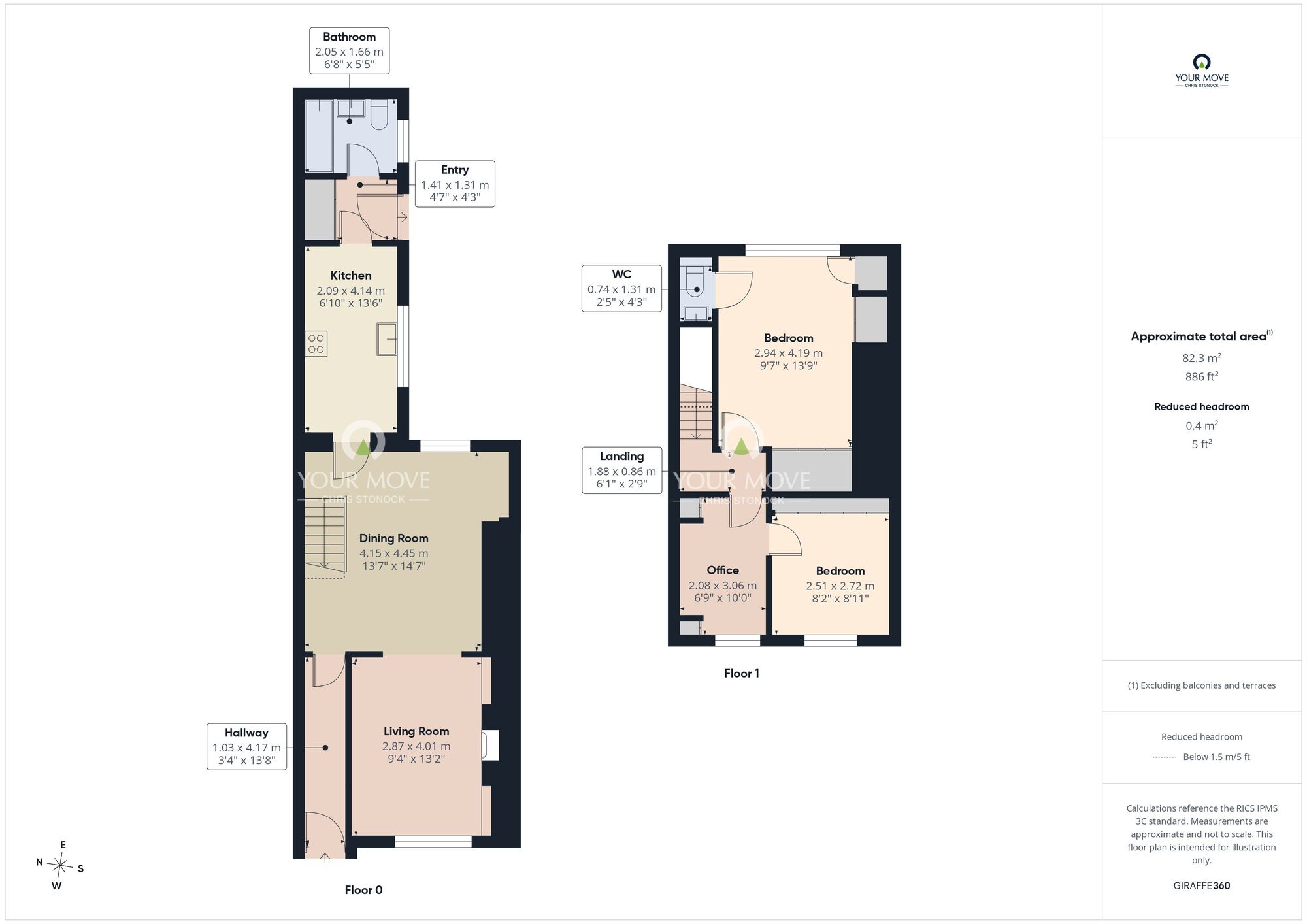 Floorplan of 2 bedroom Mid Terrace House for sale, Wallace Street, Houghton Le Spring, Tyne and Wear, DH4