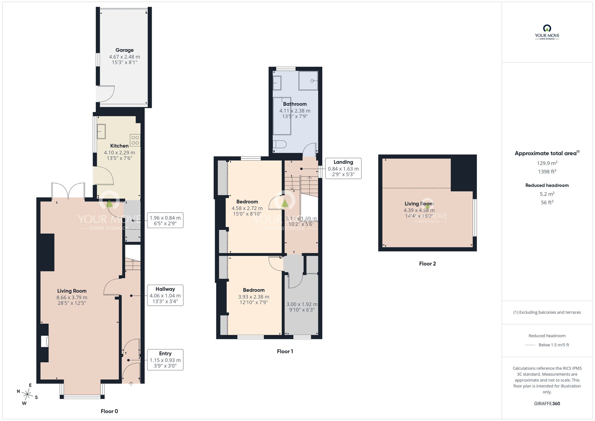 Floorplan of 3 bedroom End Terrace House for sale, Glebe Terrace, Houghton Le Spring, Tyne and Wear, DH4