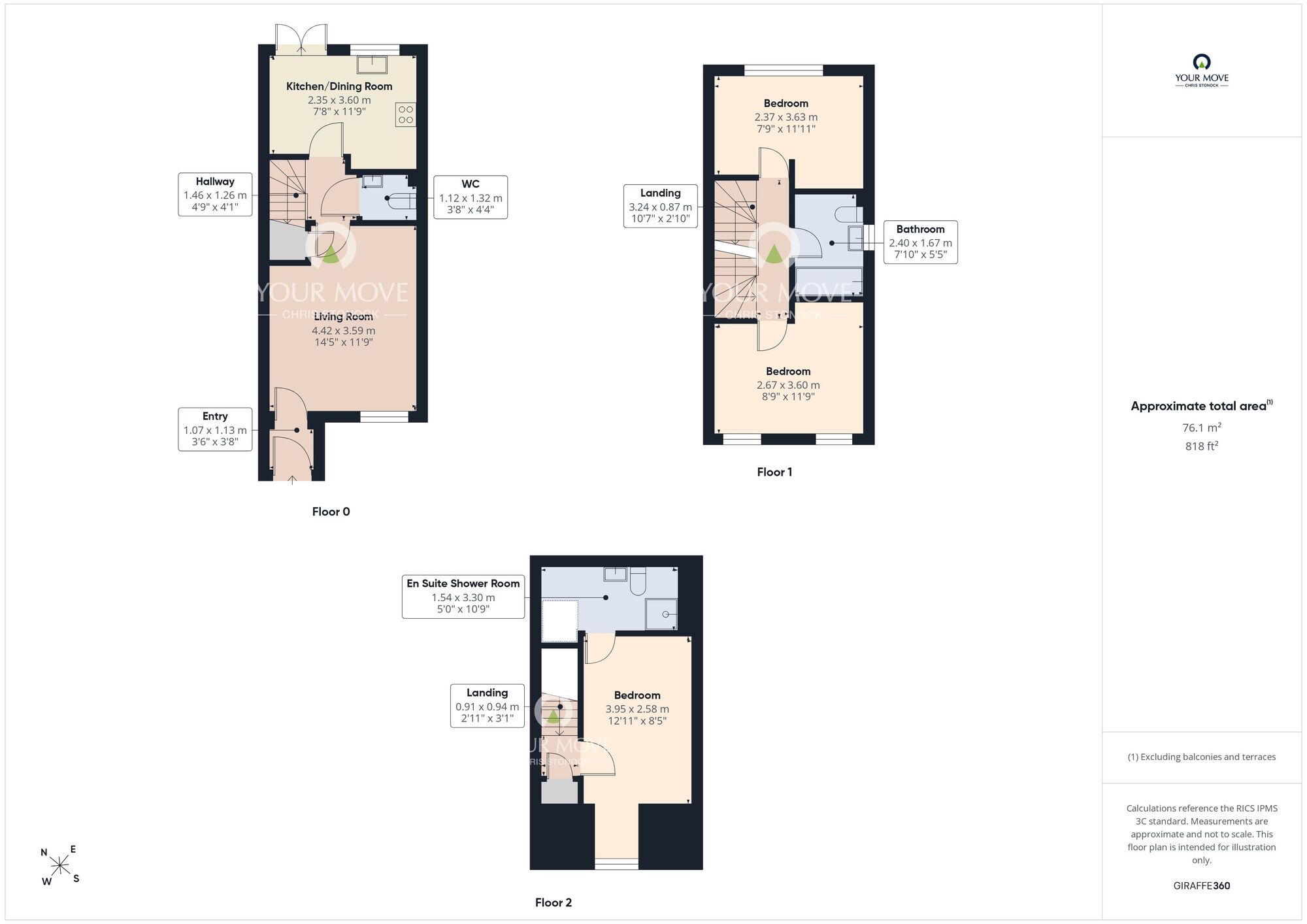 Floorplan of 3 bedroom End Terrace House for sale, Greenfield Way, Houghton Le Spring, Tyne and Wear, DH4