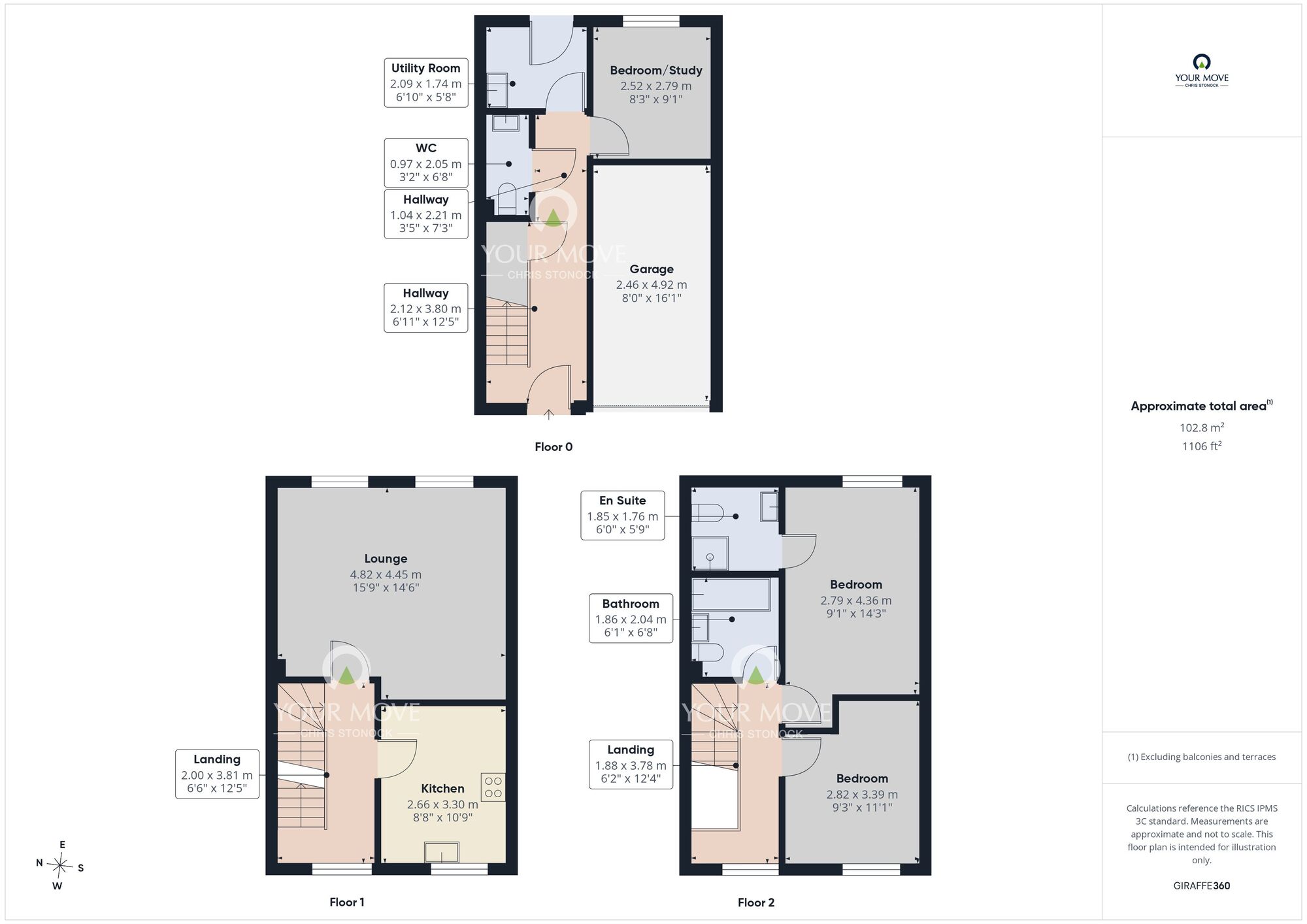 Floorplan of 3 bedroom Mid Terrace House for sale, Francis Way, Hetton-le-Hole, Tyne and Wear, DH5