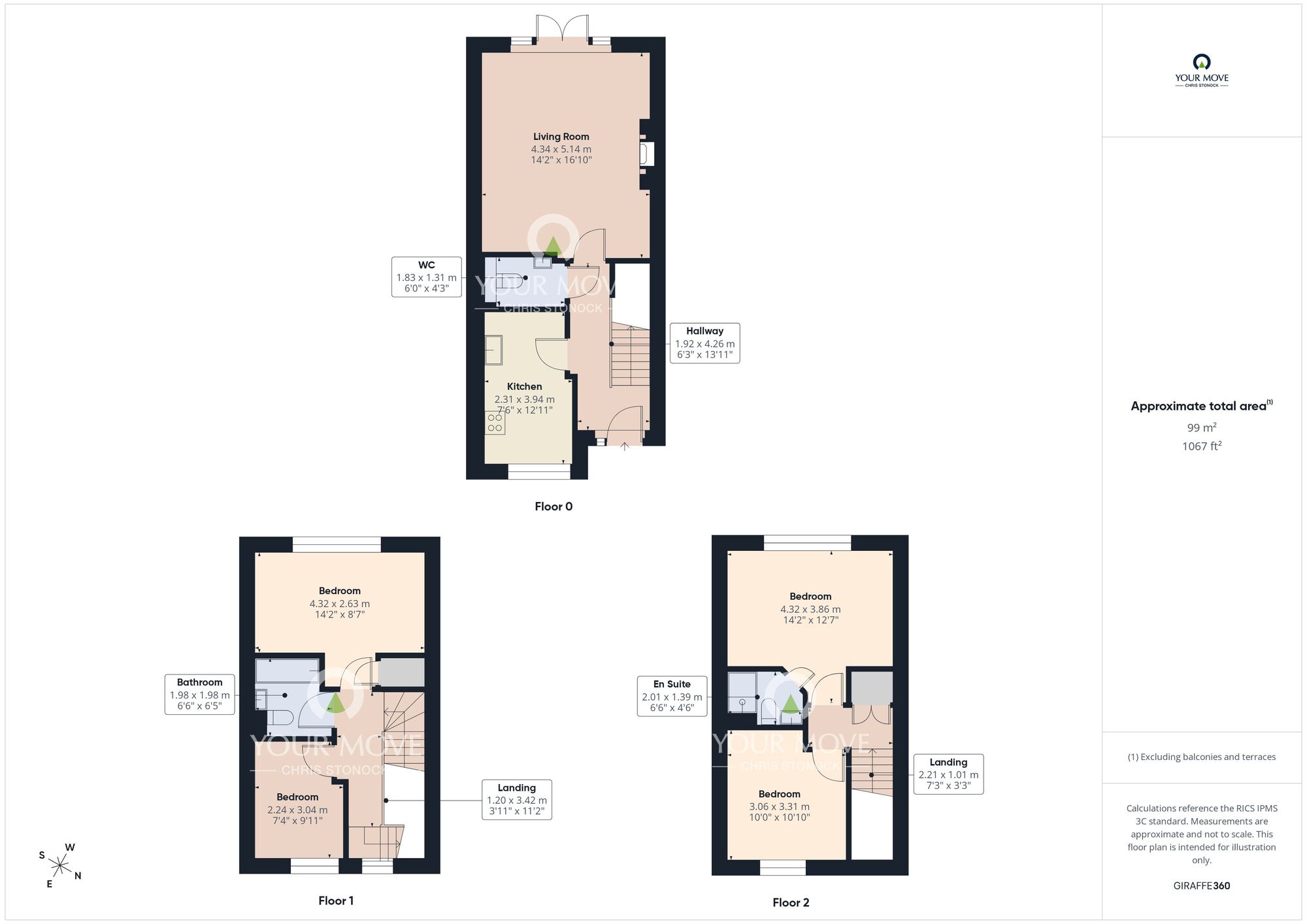 Floorplan of 4 bedroom Semi Detached House for sale, Whitworth Park Drive, Houghton Le Spring, Tyne and Wear, DH4