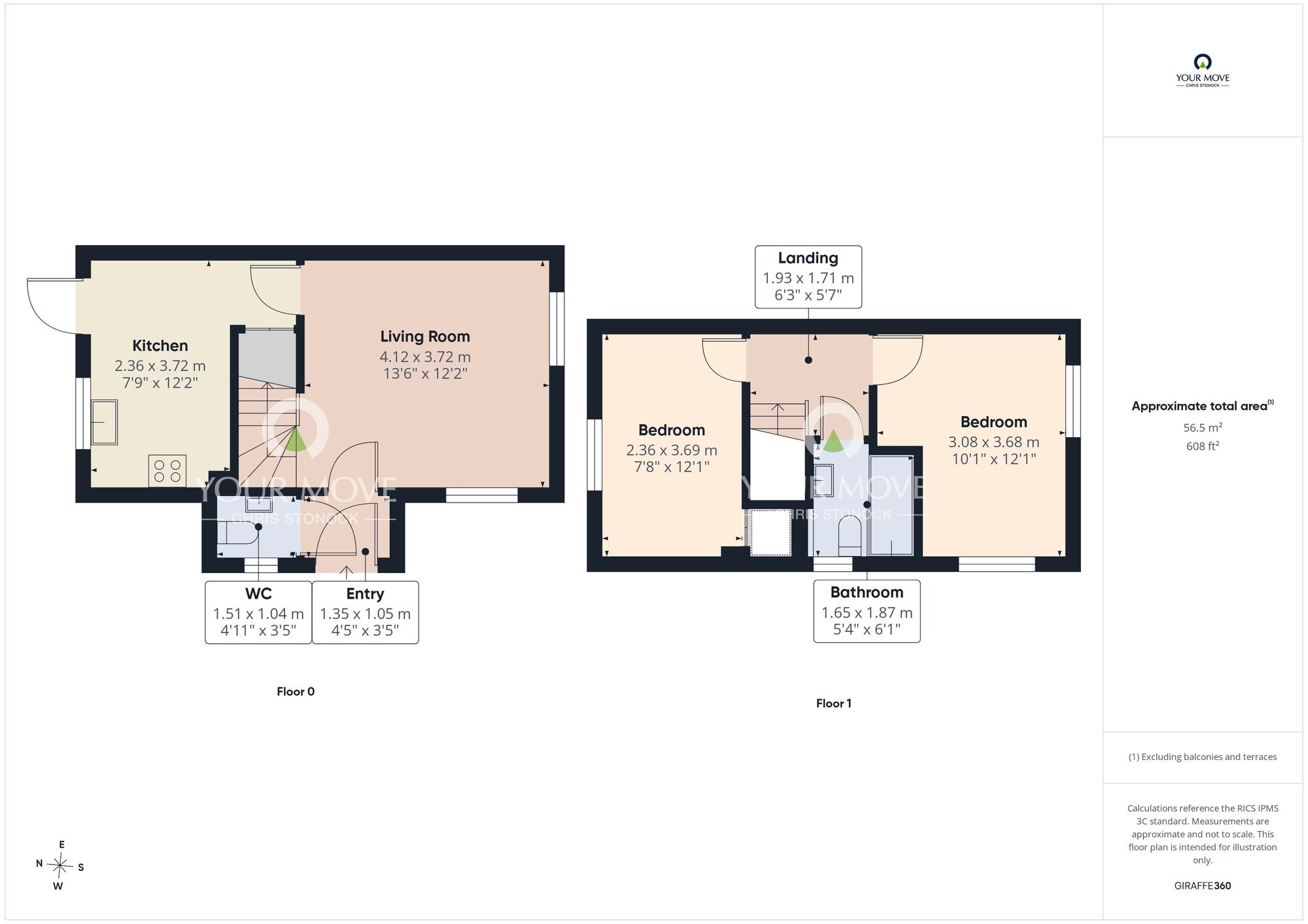 Floorplan of 2 bedroom Semi Detached House for sale, Evergreen Road, Hetton-le-Hole, Tyne and Wear, DH5