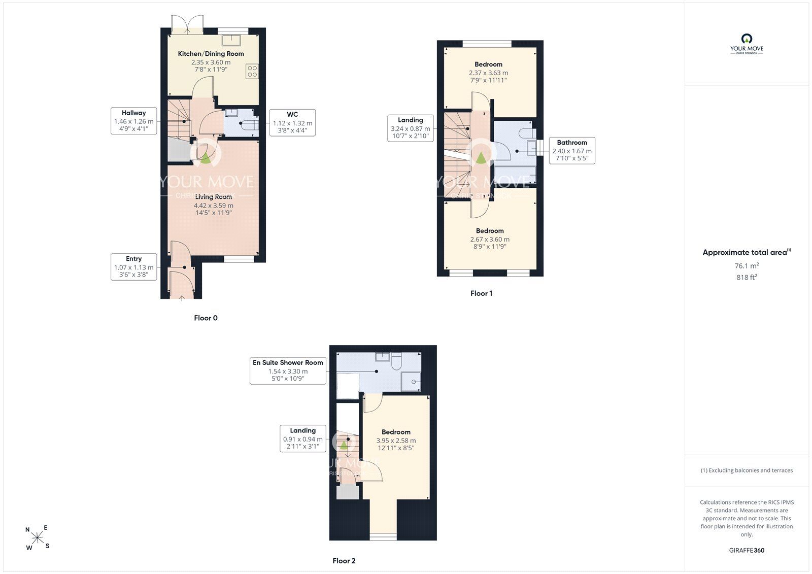 Floorplan of 3 bedroom End Terrace House for sale, Greenfield Way, Houghton Le Spring, Tyne and Wear, DH4