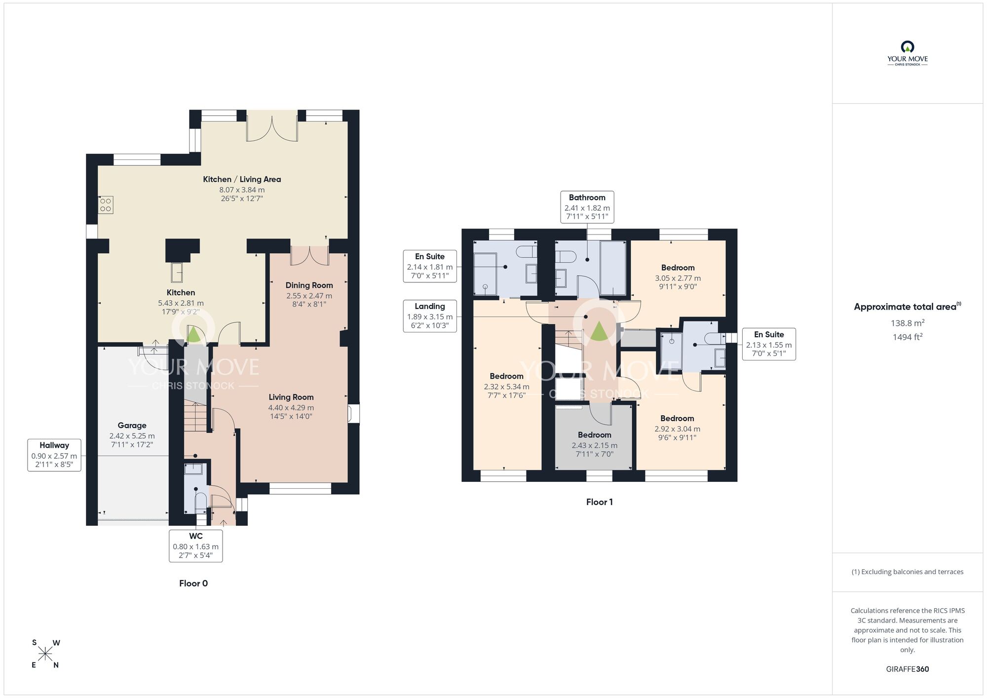 Floorplan of 4 bedroom Detached House for sale, Hartside Gardens, Easington Lane, Tyne and Wear, DH5