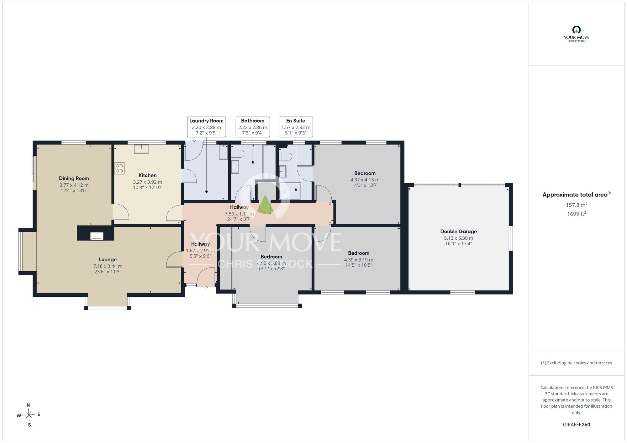 Floorplan of 3 bedroom Detached Bungalow for sale, Durham Road, Gillas Lane West,, Houghton Le Spring, Tyne and Wear, DH5