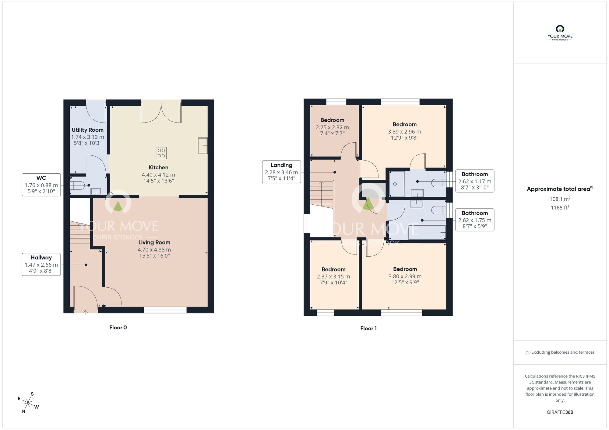 Floorplan of 4 bedroom Detached House for sale, Adey Court, Newbottle, Tyne and Wear, DH4