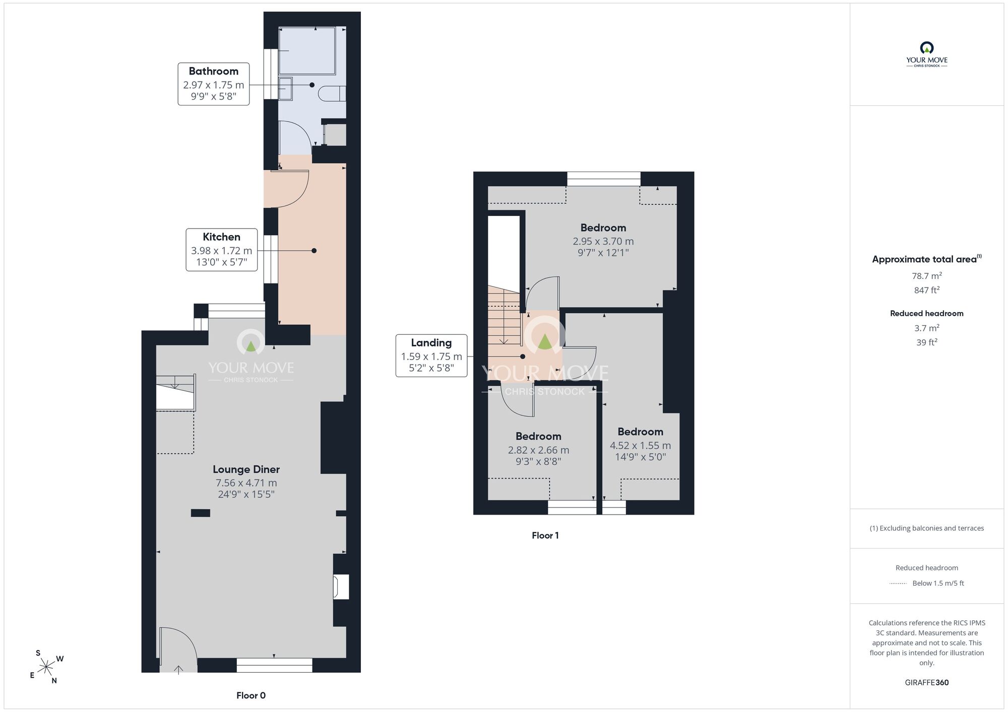 Floorplan of 3 bedroom Mid Terrace House for sale, Girven Terrace West, Easington Lane, Tyne and Wear, DH5