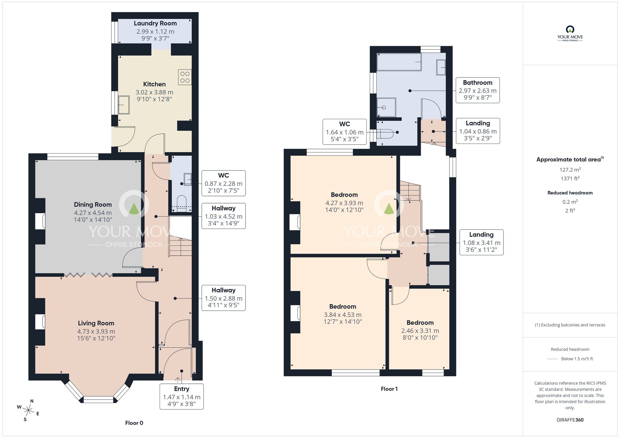 Floorplan of 3 bedroom End Terrace House for sale, Milbank Terrace, Shotton Colliery, Durham, DH6