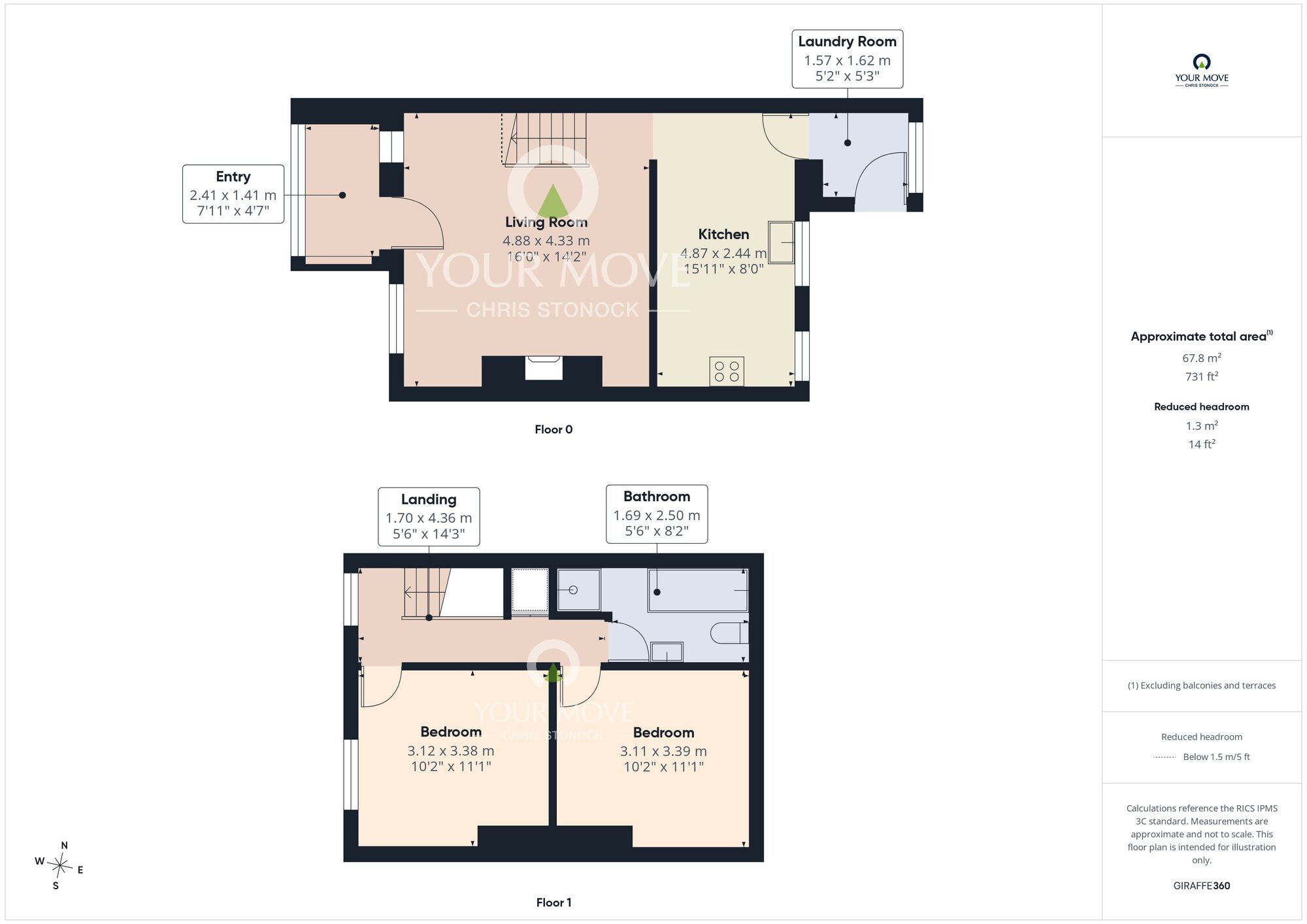 Floorplan of 2 bedroom Mid Terrace House for sale, Doxford Terrace, Hetton-le-Hole, Tyne and Wear, DH5