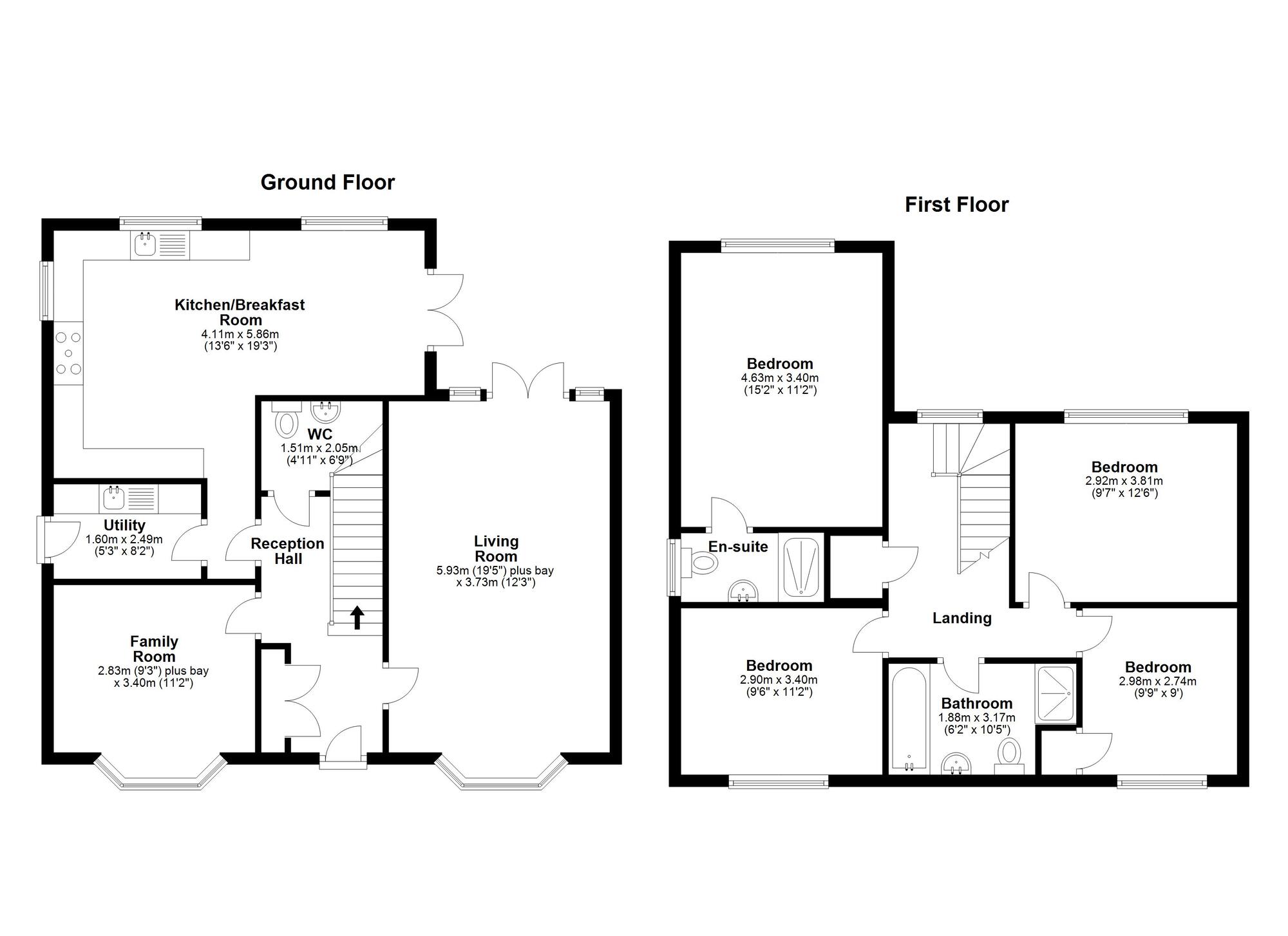 Floorplan of 4 bedroom Detached House for sale, Western Park, Hawthorn, Durham, SR7
