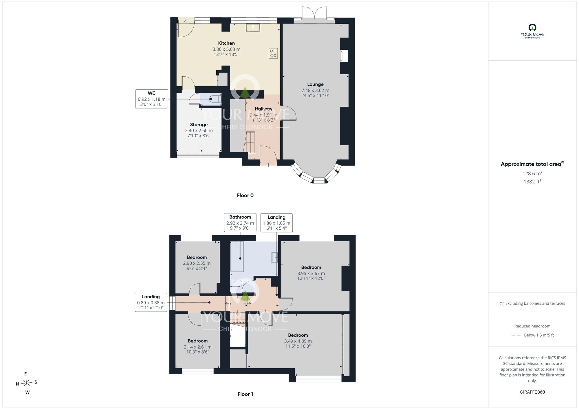 Floorplan of 4 bedroom Semi Detached House for sale, Houghton Road, Newbottle, Tyne and Wear, DH4
