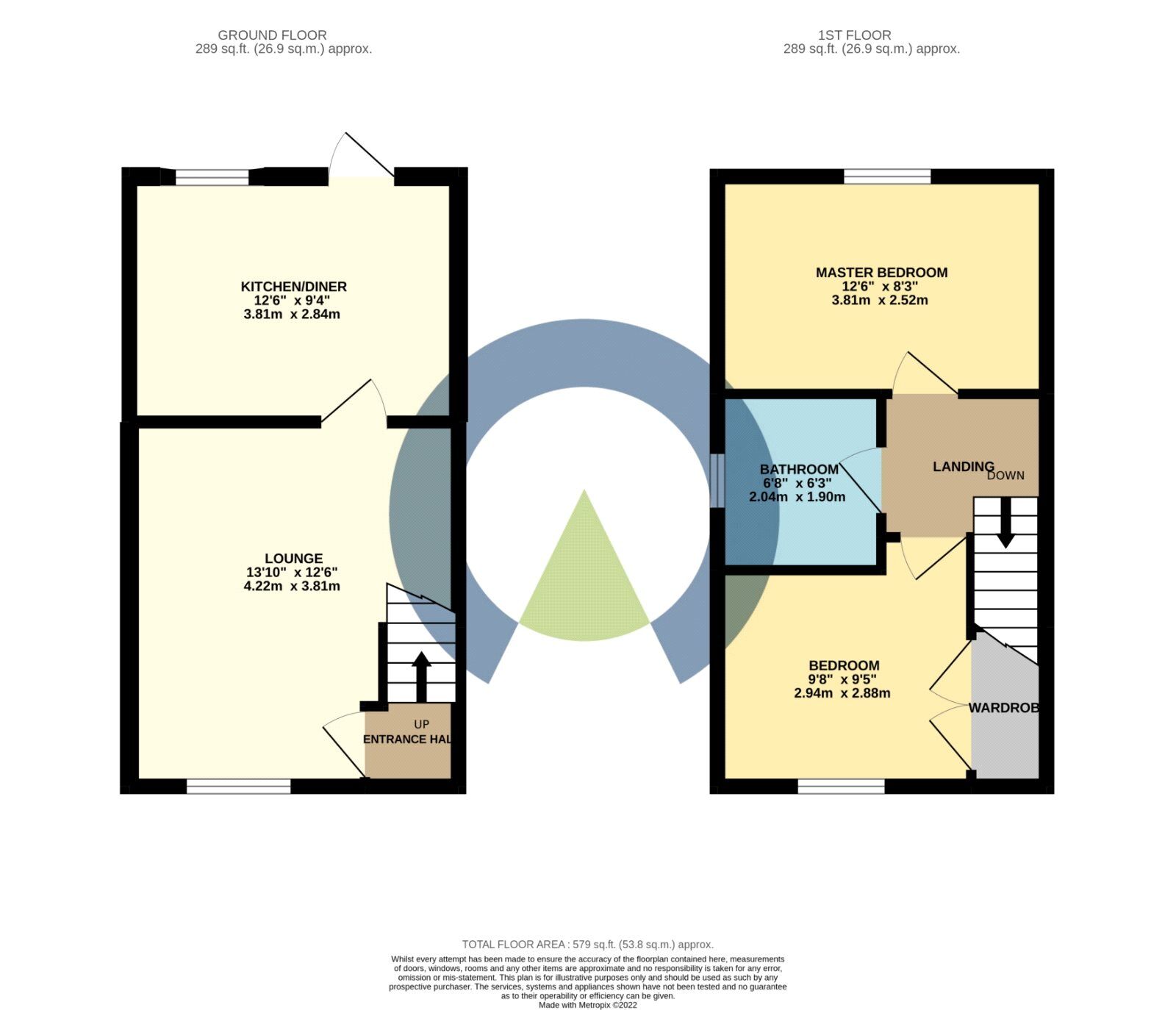Floorplan of 2 bedroom Semi Detached House to rent, Lupin Close, Kettering, Northamptonshire, NN16