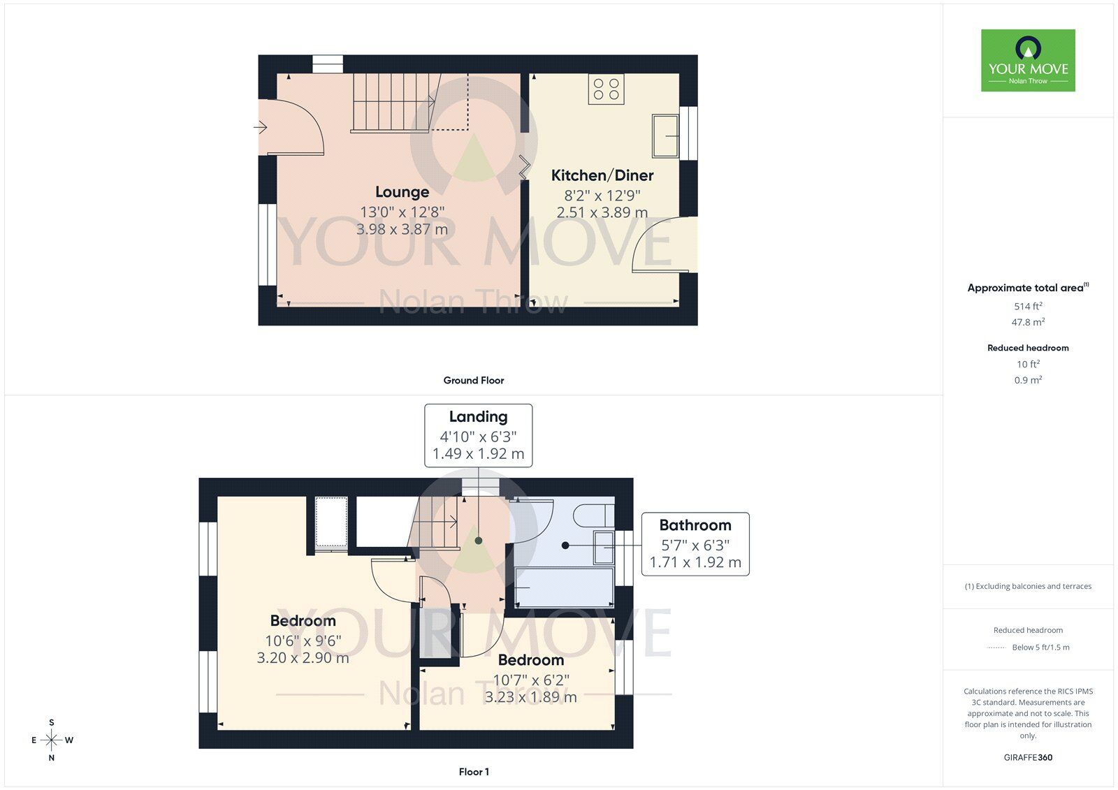 Floorplan of 2 bedroom Semi Detached House to rent, Richard Close, Kettering, Northamptonshire, NN15