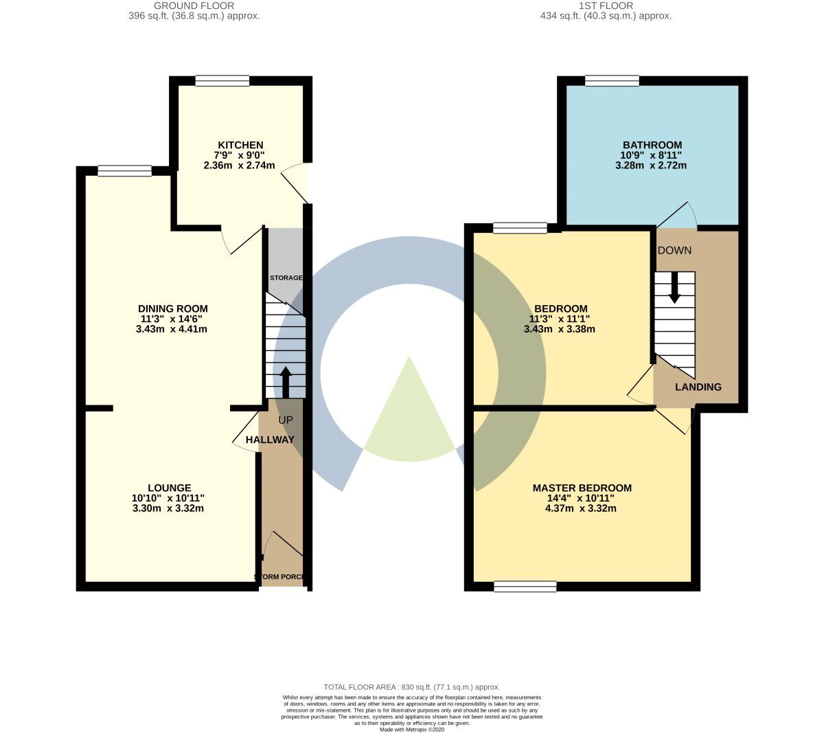 Floorplan of 2 bedroom Mid Terrace House to rent, Ford Street, Kettering, Northamptonshire, NN16