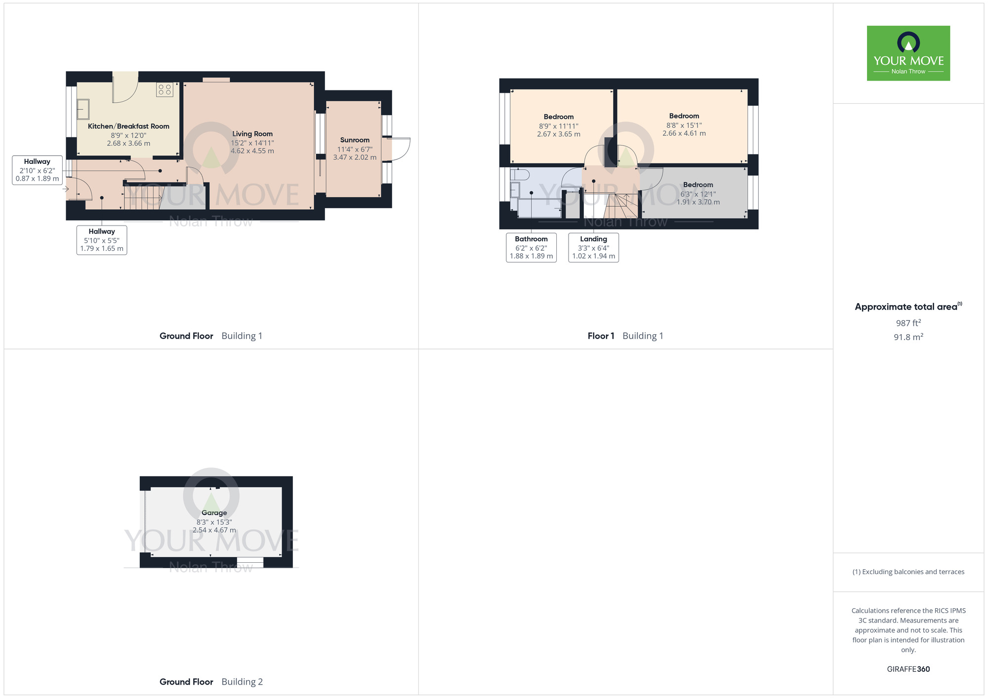 Floorplan of 3 bedroom Semi Detached House for sale, Miller Close, Northamptonshire, NN15
