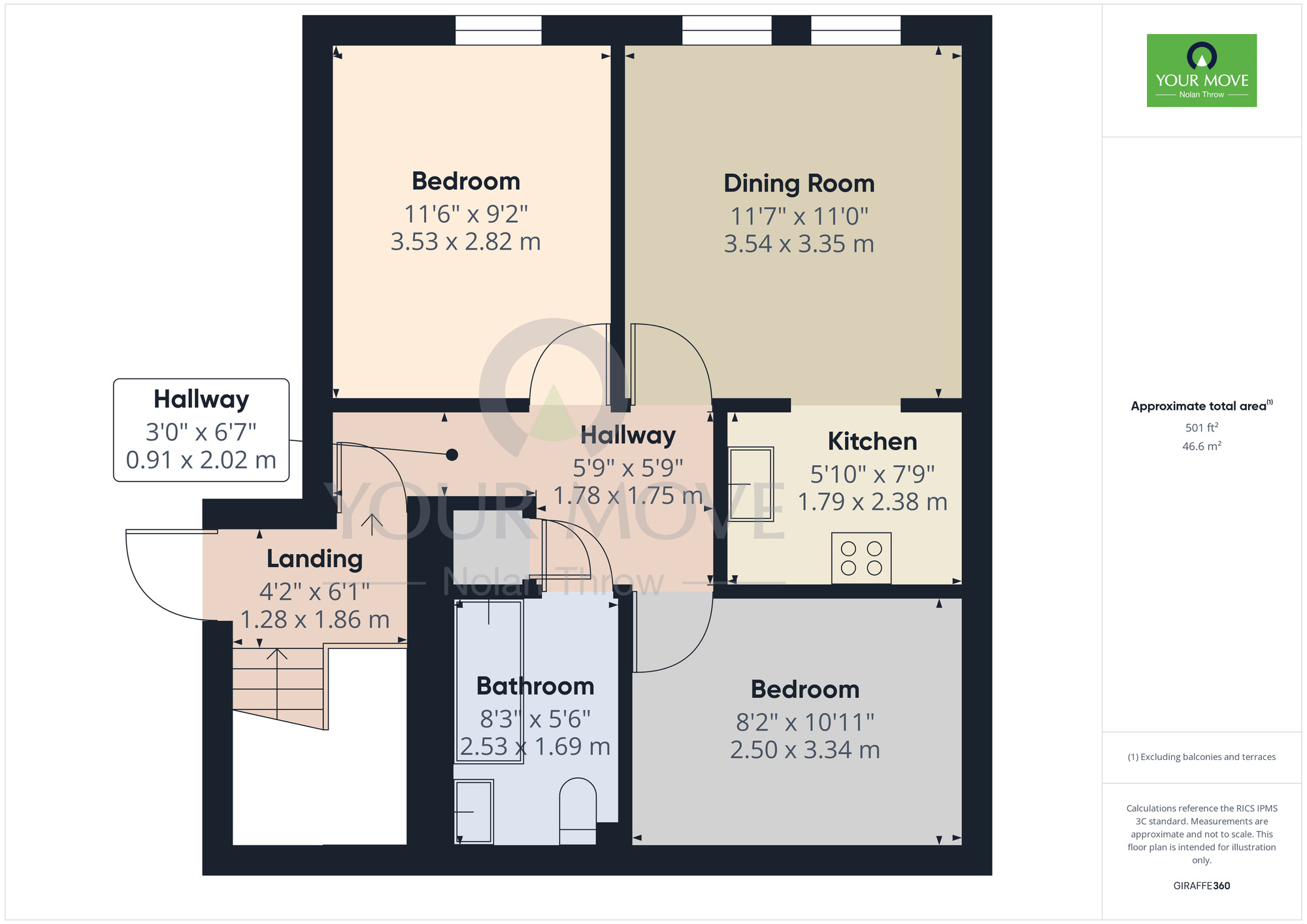 Floorplan of 2 bedroom  Flat to rent, The Woodyard Wellington Street, Kettering, Northamptonshire, NN16