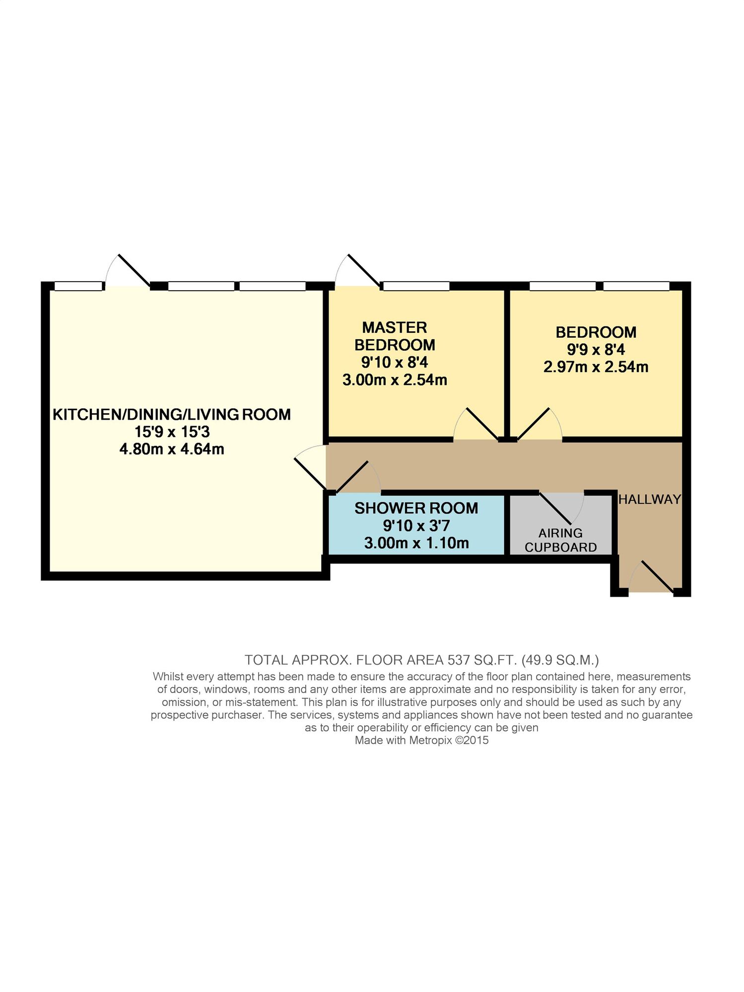 Floorplan of 2 bedroom  Flat to rent, Queen Street, Wellingborough, Northamptonshire, NN8